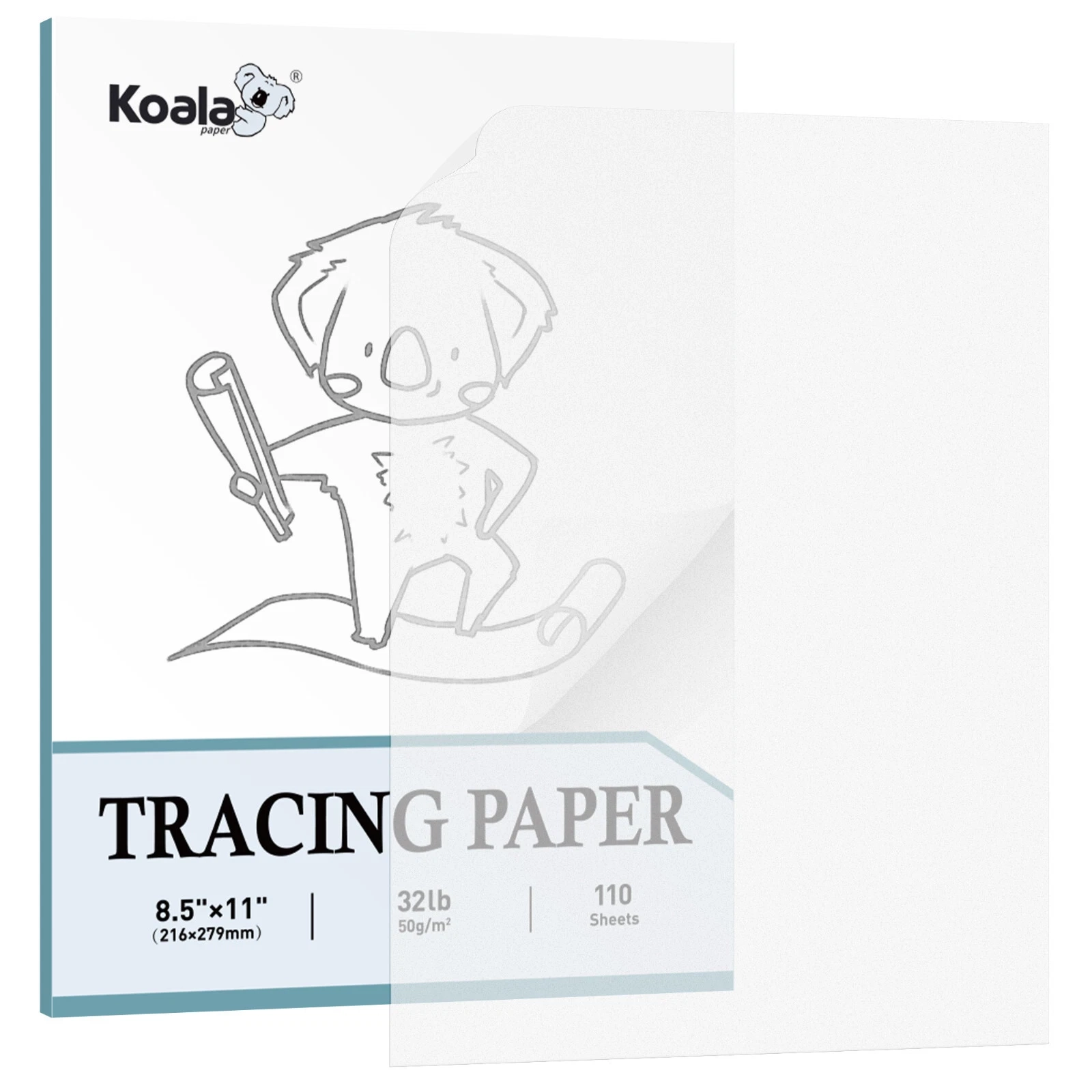 Koala Tracing Paper For Drawing Sewing Crafts 110 Sheets 8 5 