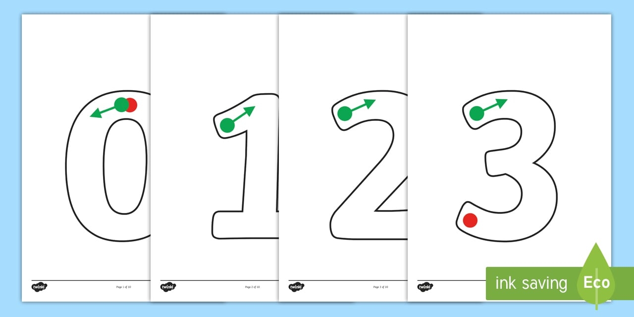 Large Tracing Numbers Dotted Version