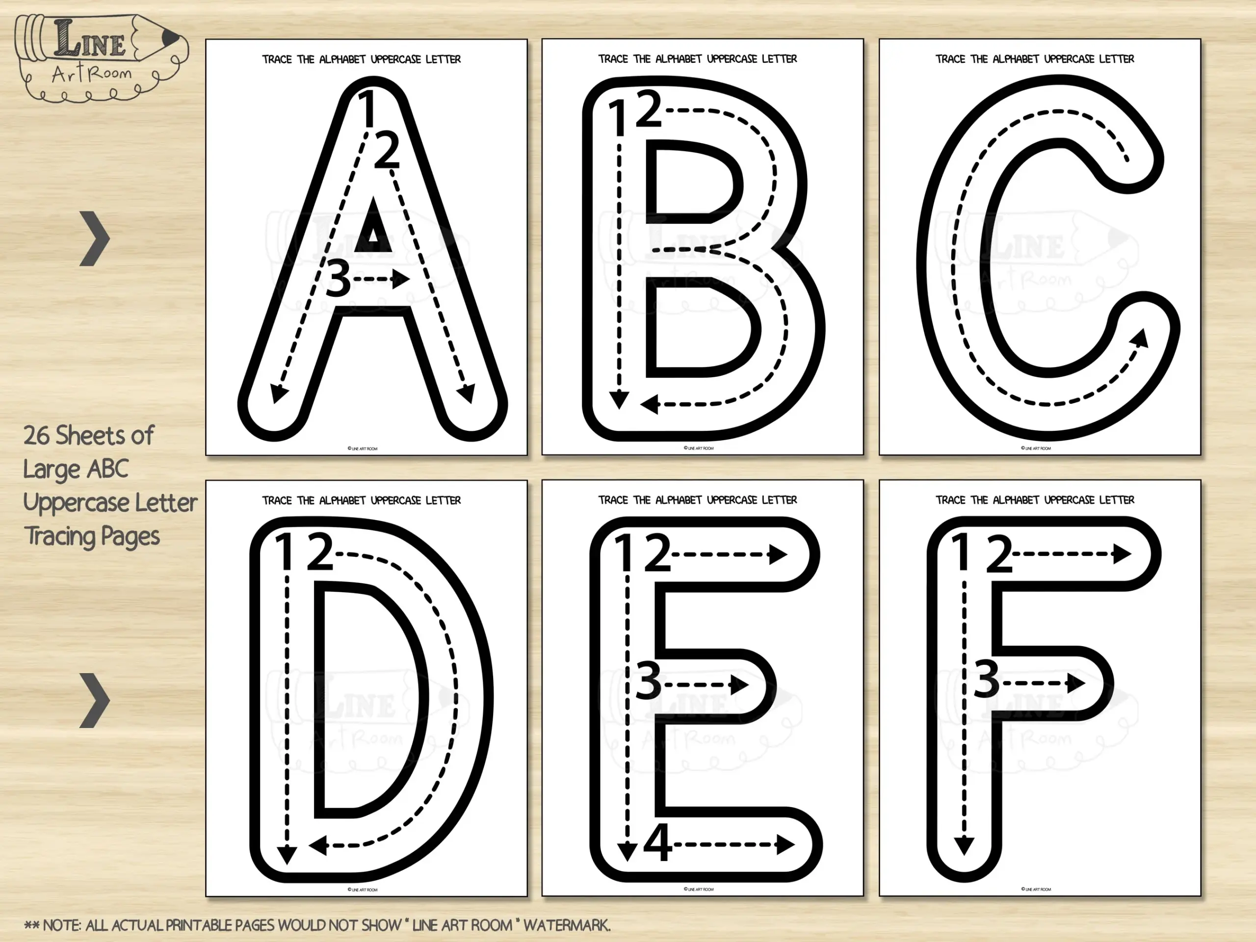 Large Uppercase Traceable Alphabet Printable To Train Handwriting 