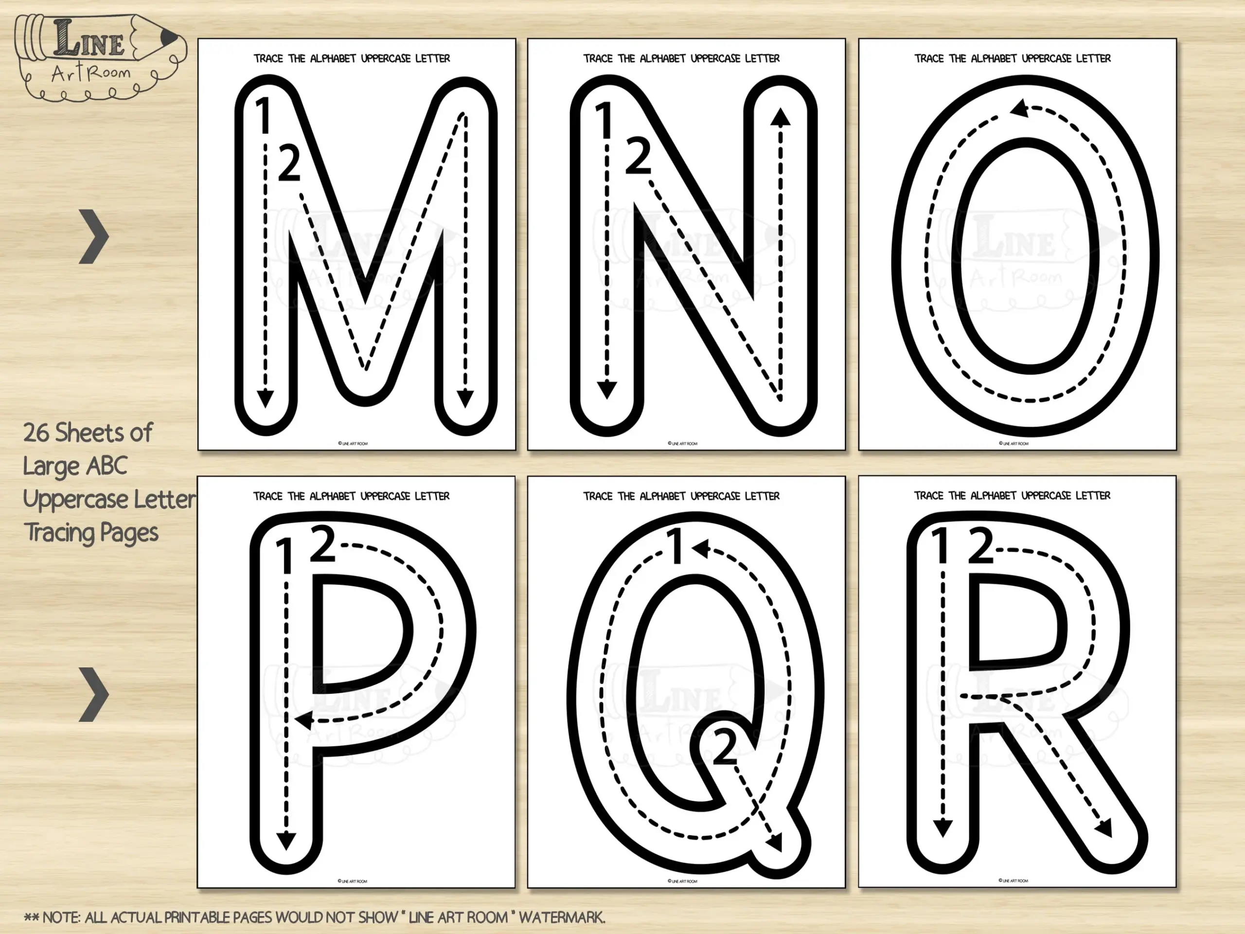 Large Uppercase Traceable Alphabet Printable To Train Handwriting 