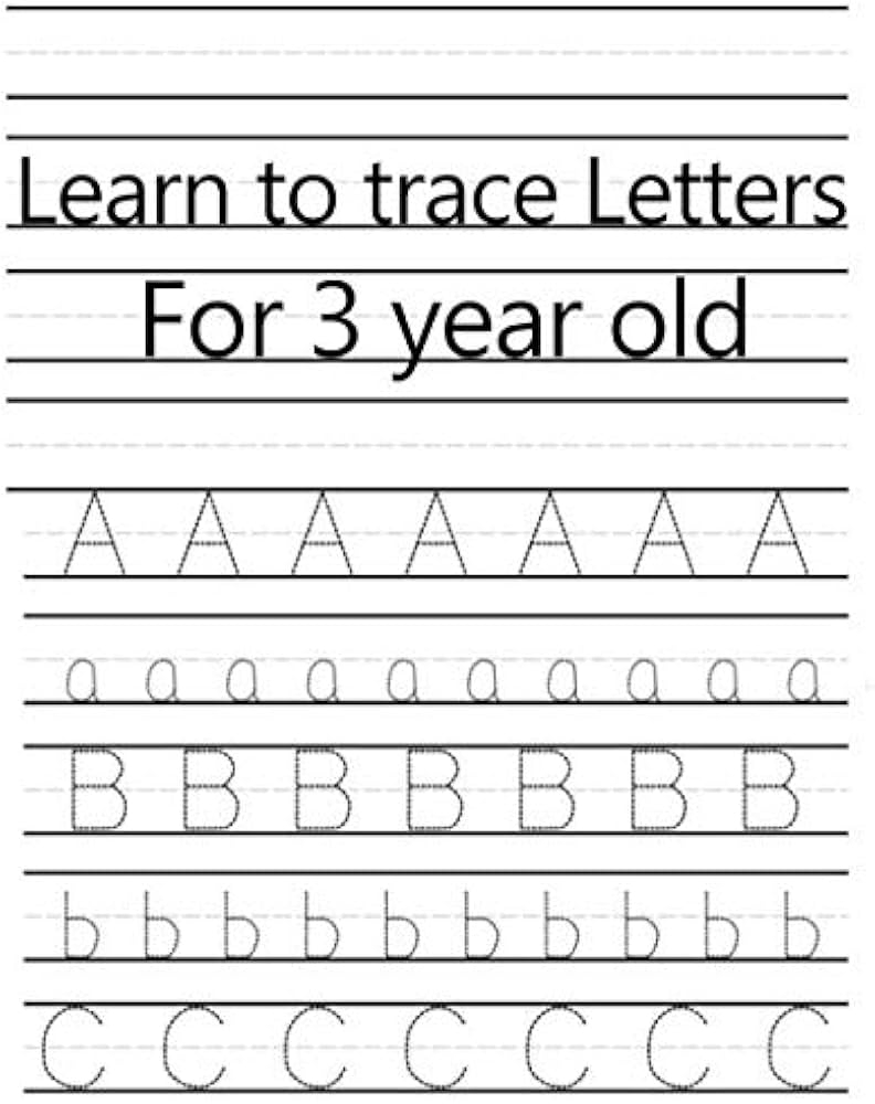 Learn To Trace Letters For 3 Year Old Learning Letters Worksheets 