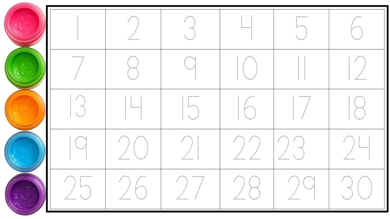 Number Tracing 1 30