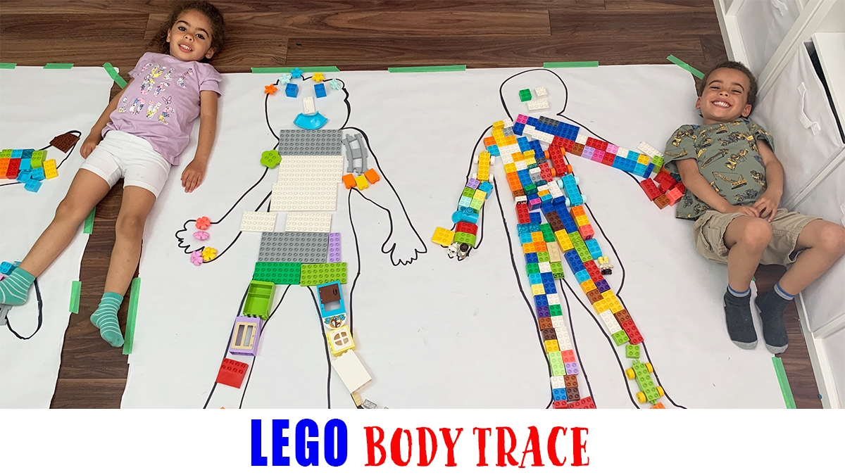LEGO Body Trace Activity For Kids Happy Toddler Playtime