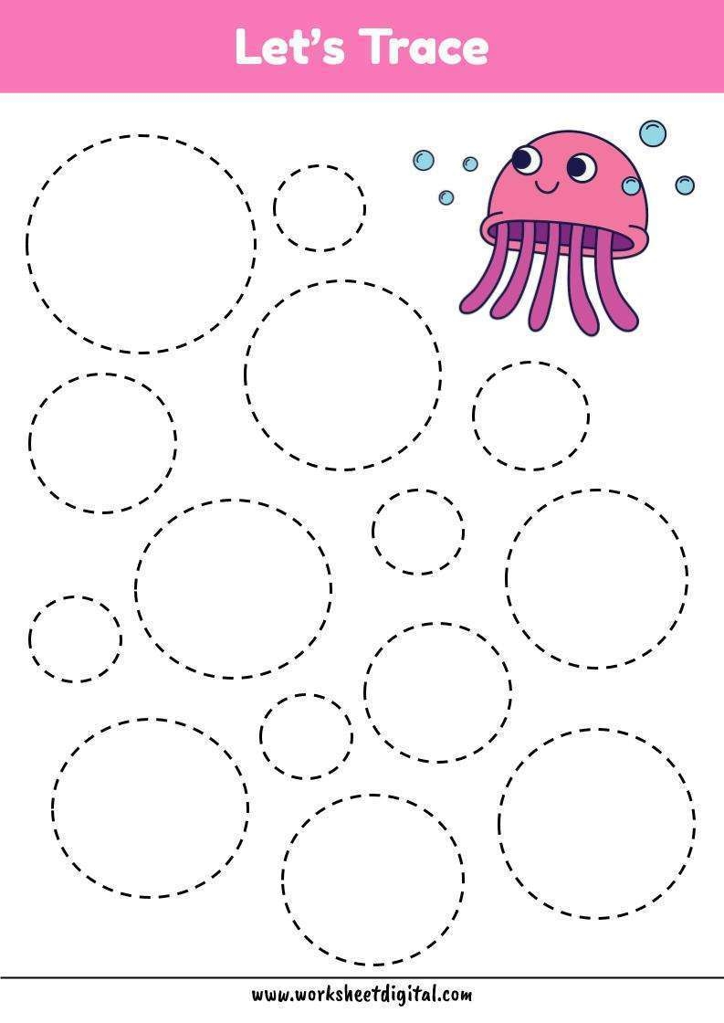 Let s Trace Circles Worksheet Digital 1 Teacher Made Resources