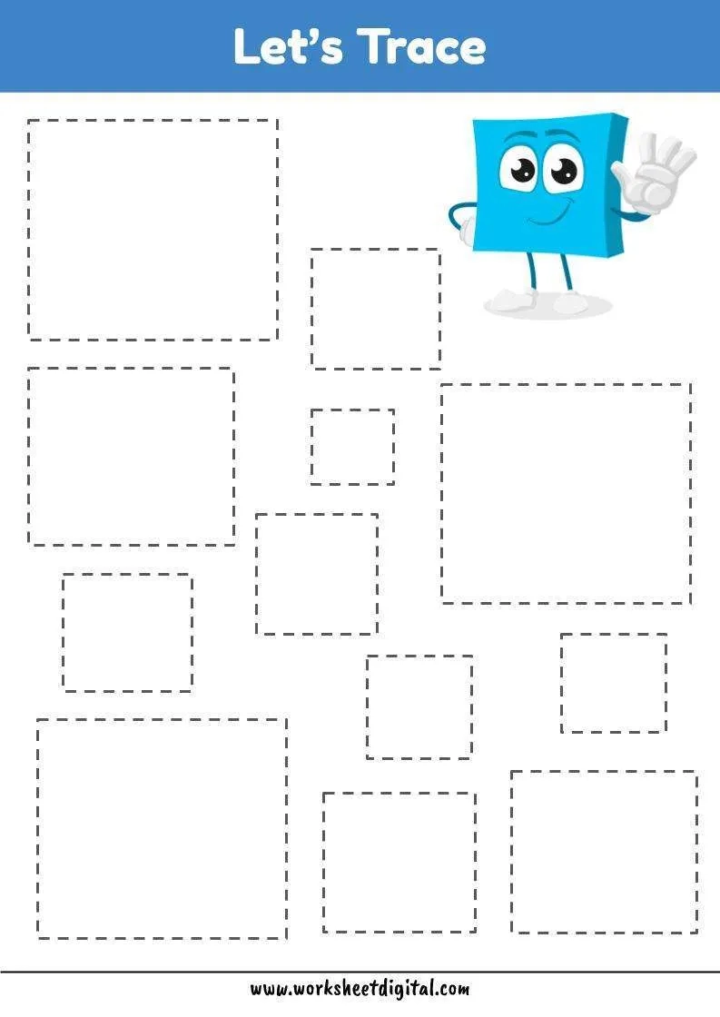 Tracing Squares Worksheet