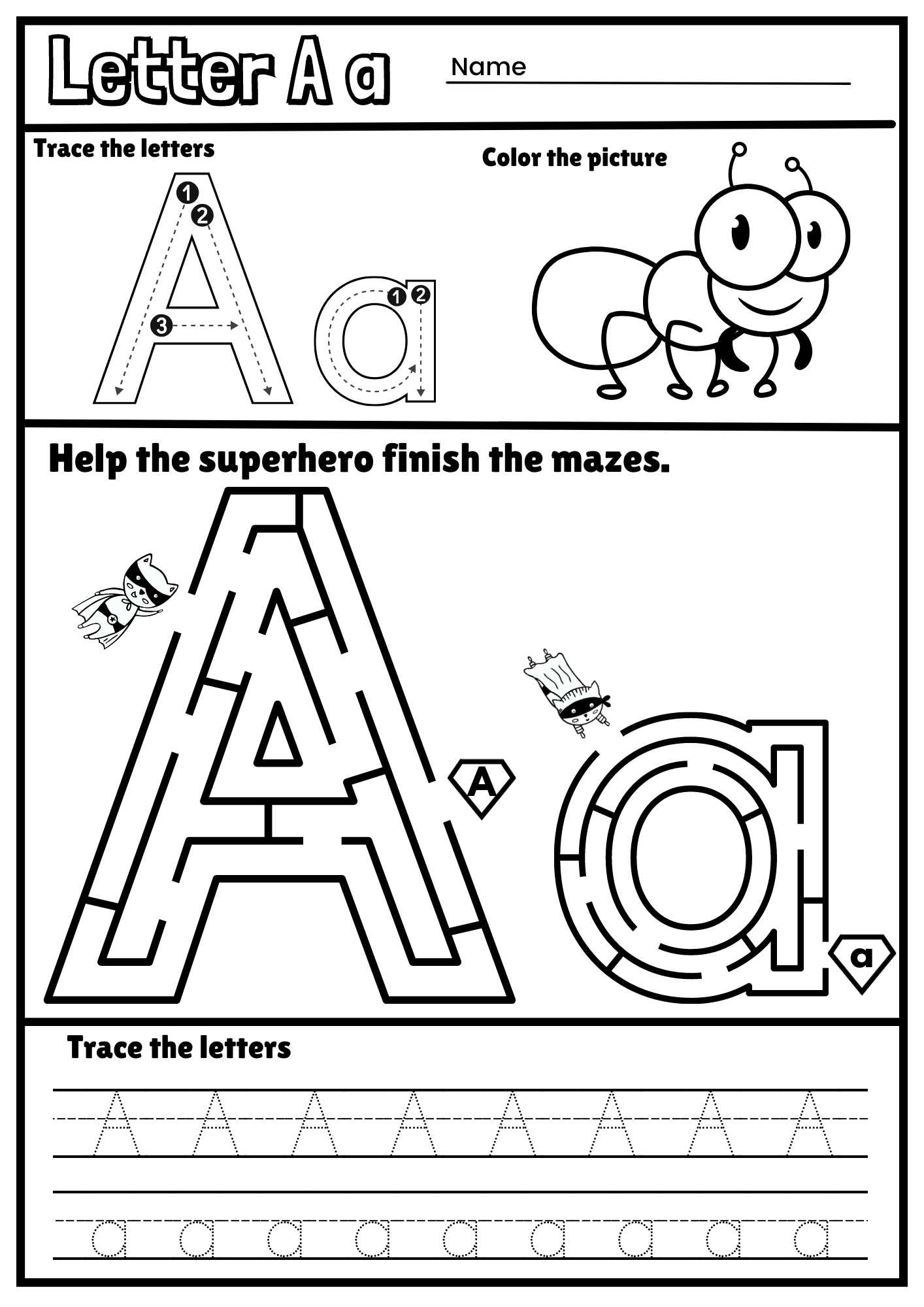Free Printable Tracing Letter A