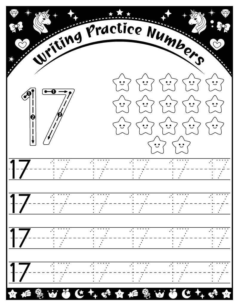 17 Tracing Worksheet