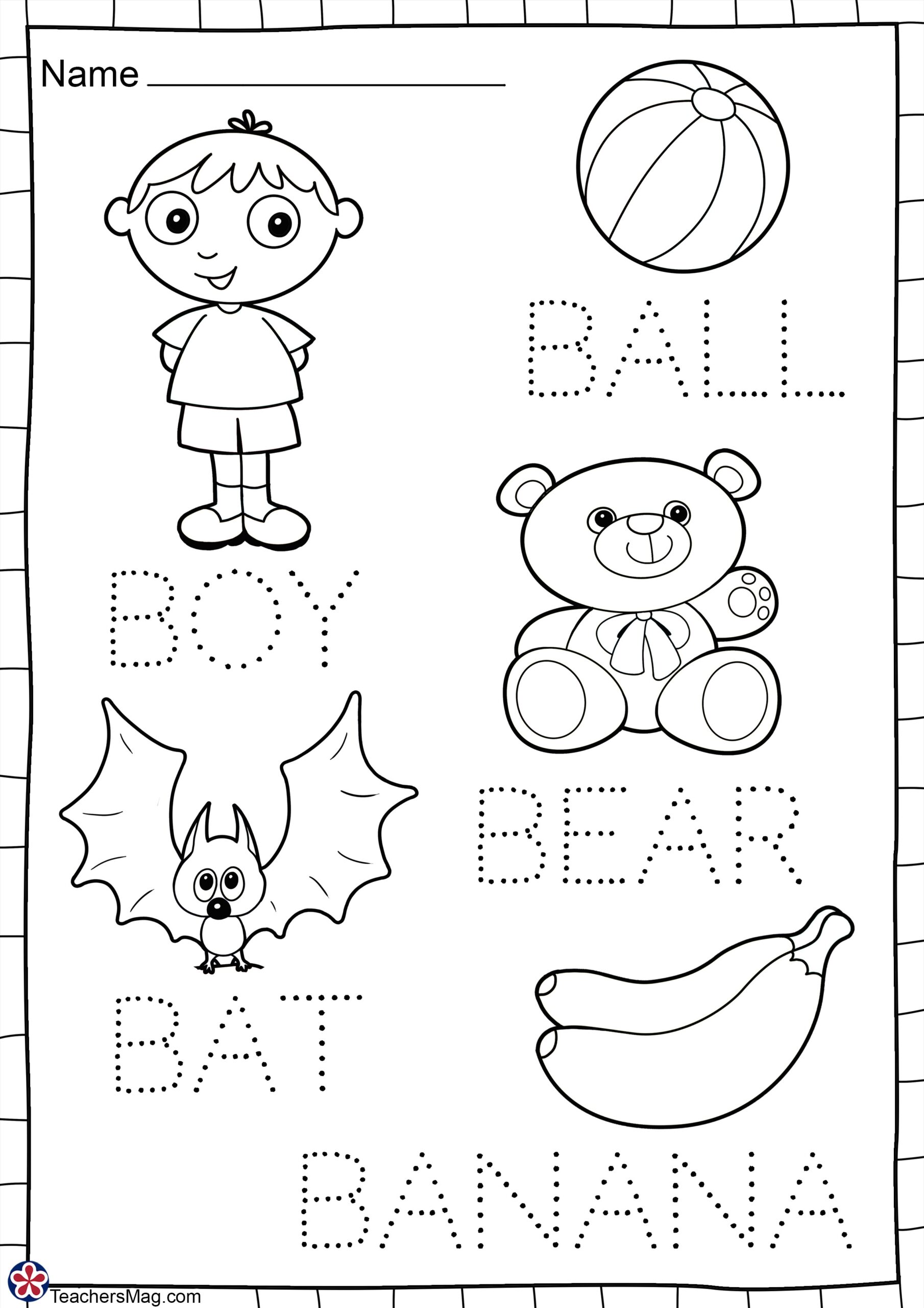 Letter B Tracing Worksheets Free