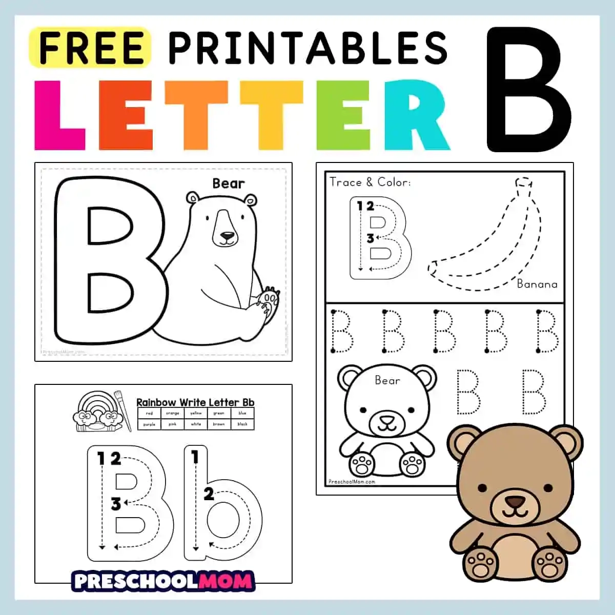 Tracing The Letter B Free Printable