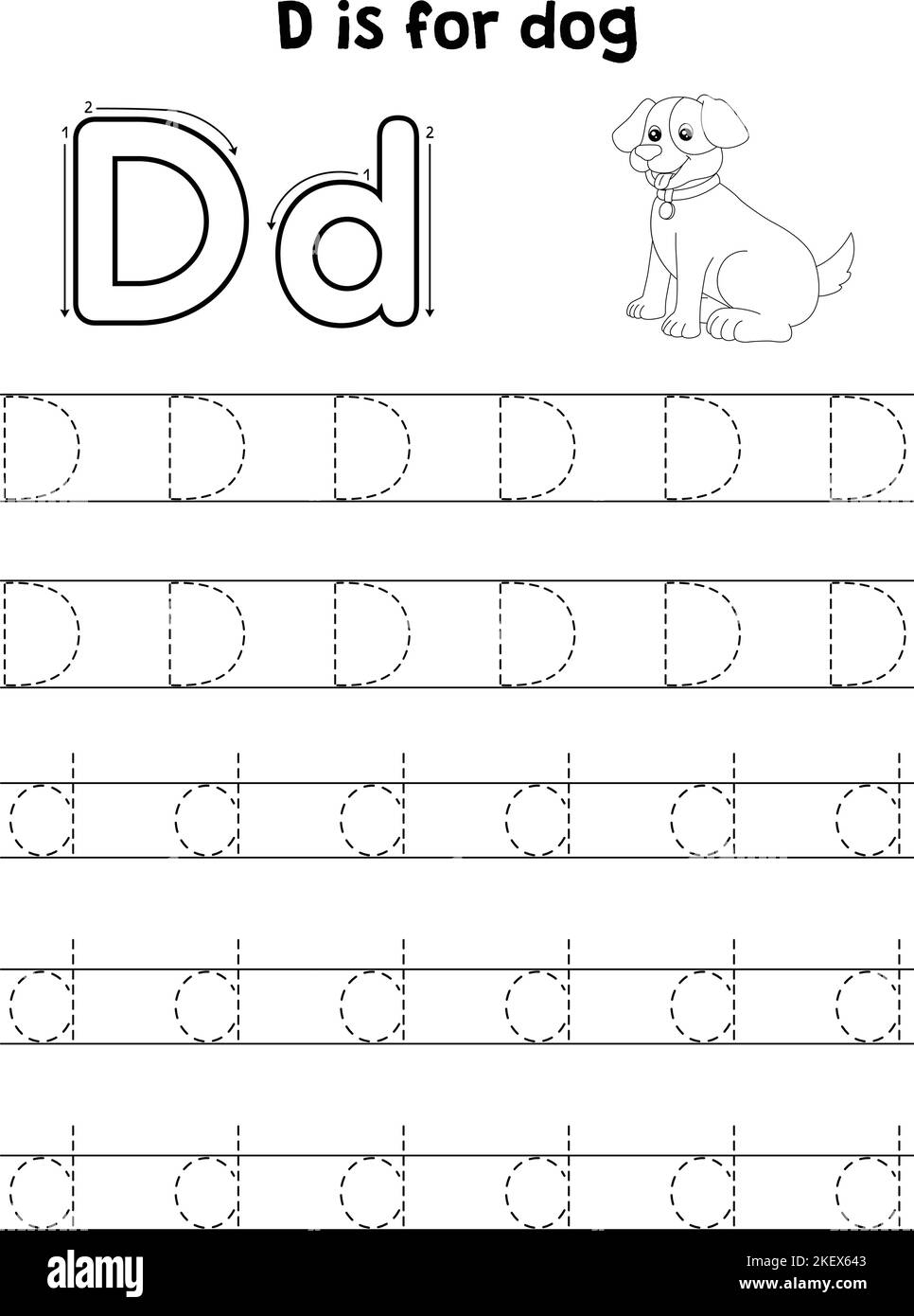 Letter D Tracing Cut Out Stock Images amp Pictures Alamy