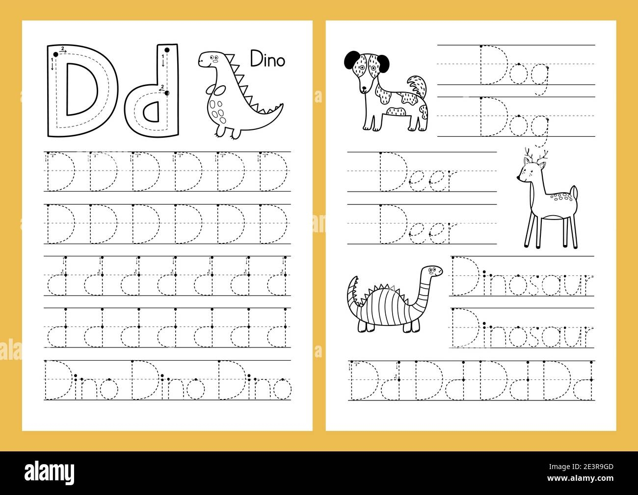 Alphabet D Tracing Worksheet