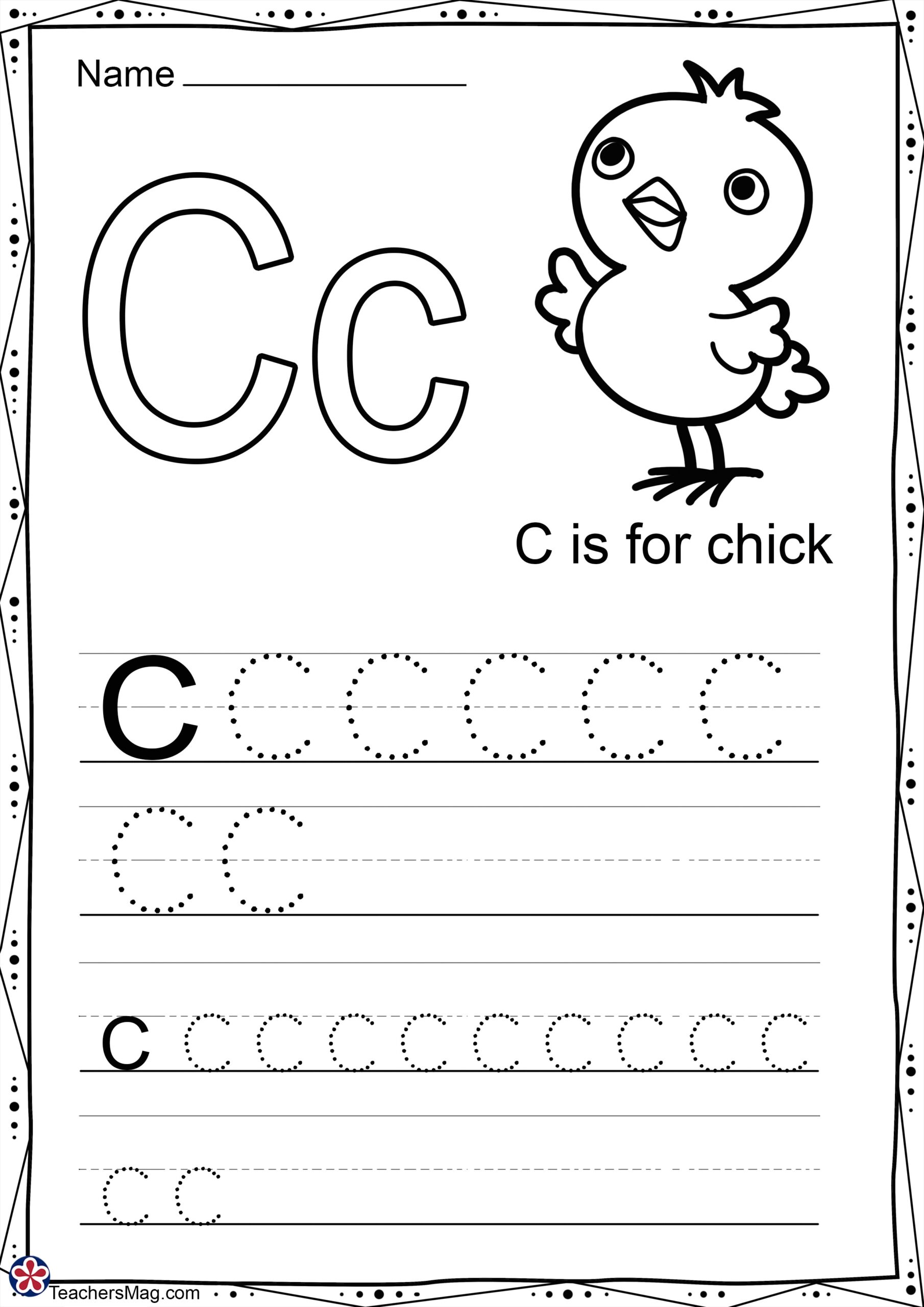 Preschool Letter C Tracing