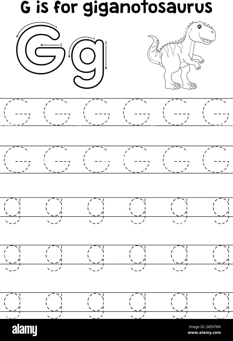 Letter G Tracing Cut Out Stock Images amp Pictures Alamy
