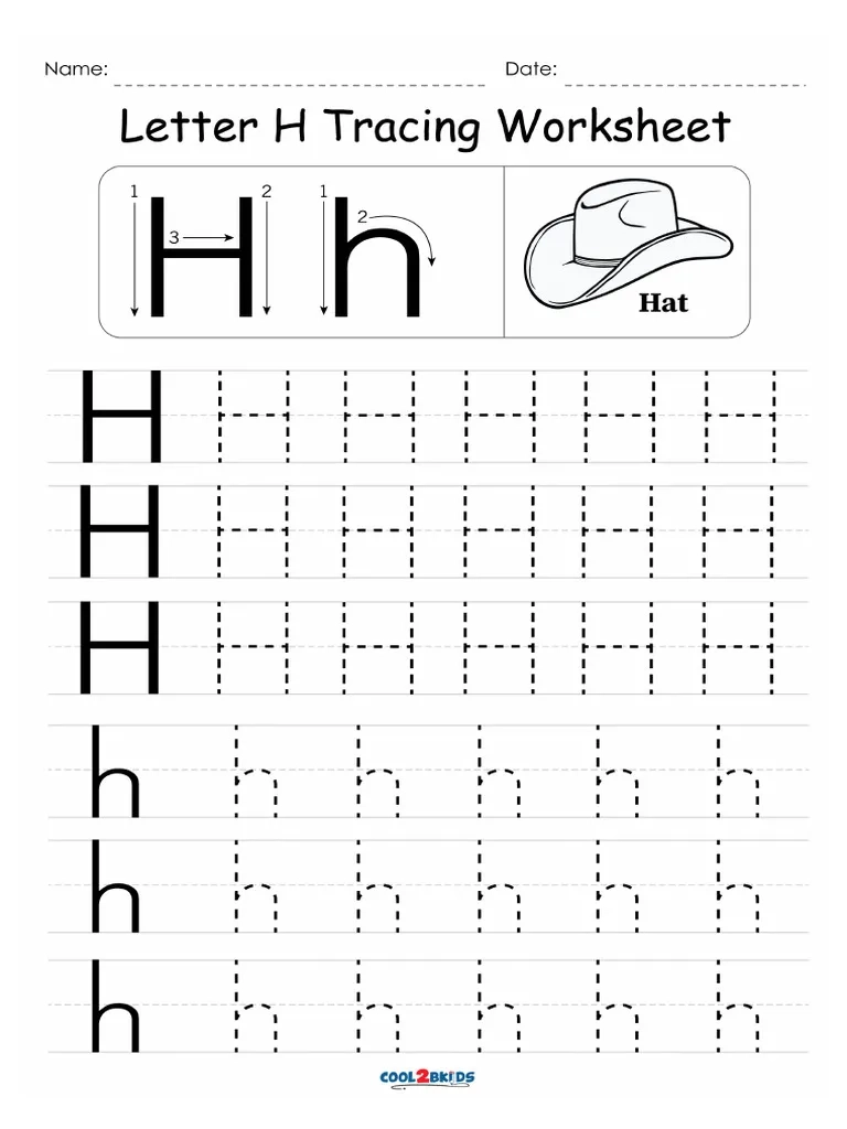 Tracing H Worksheet