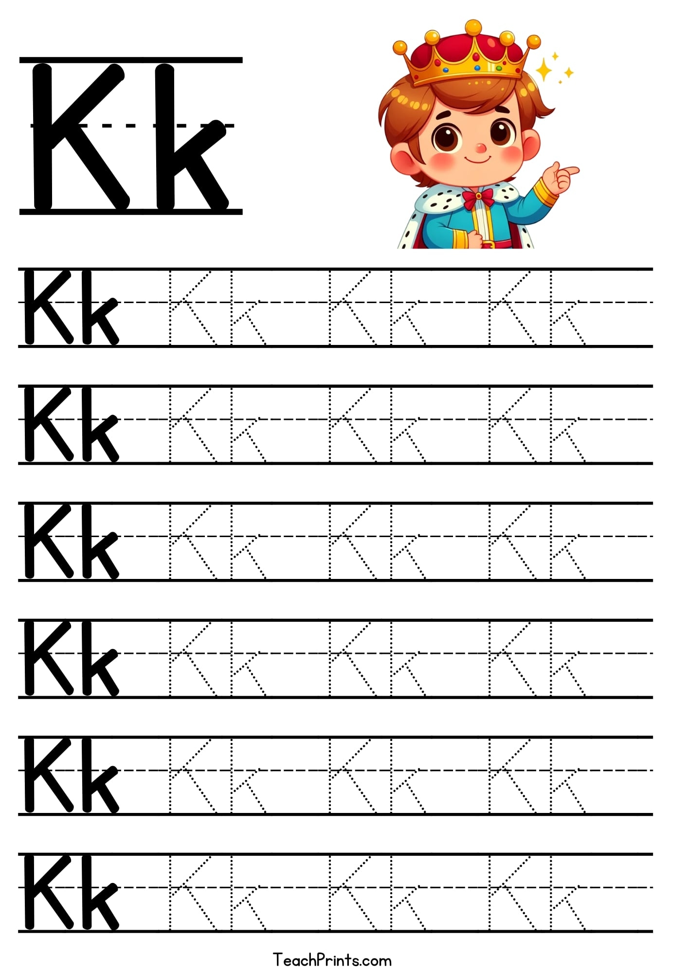 Letter K Tracing Worksheets Free