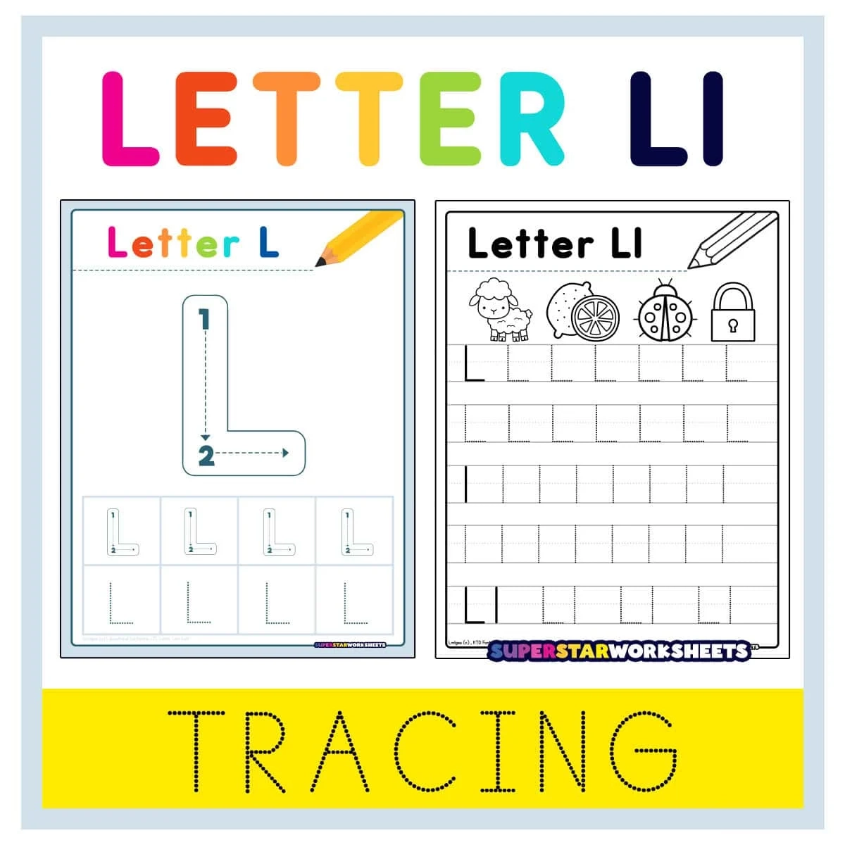Tracing Letter L Worksheets For Kindergarten
