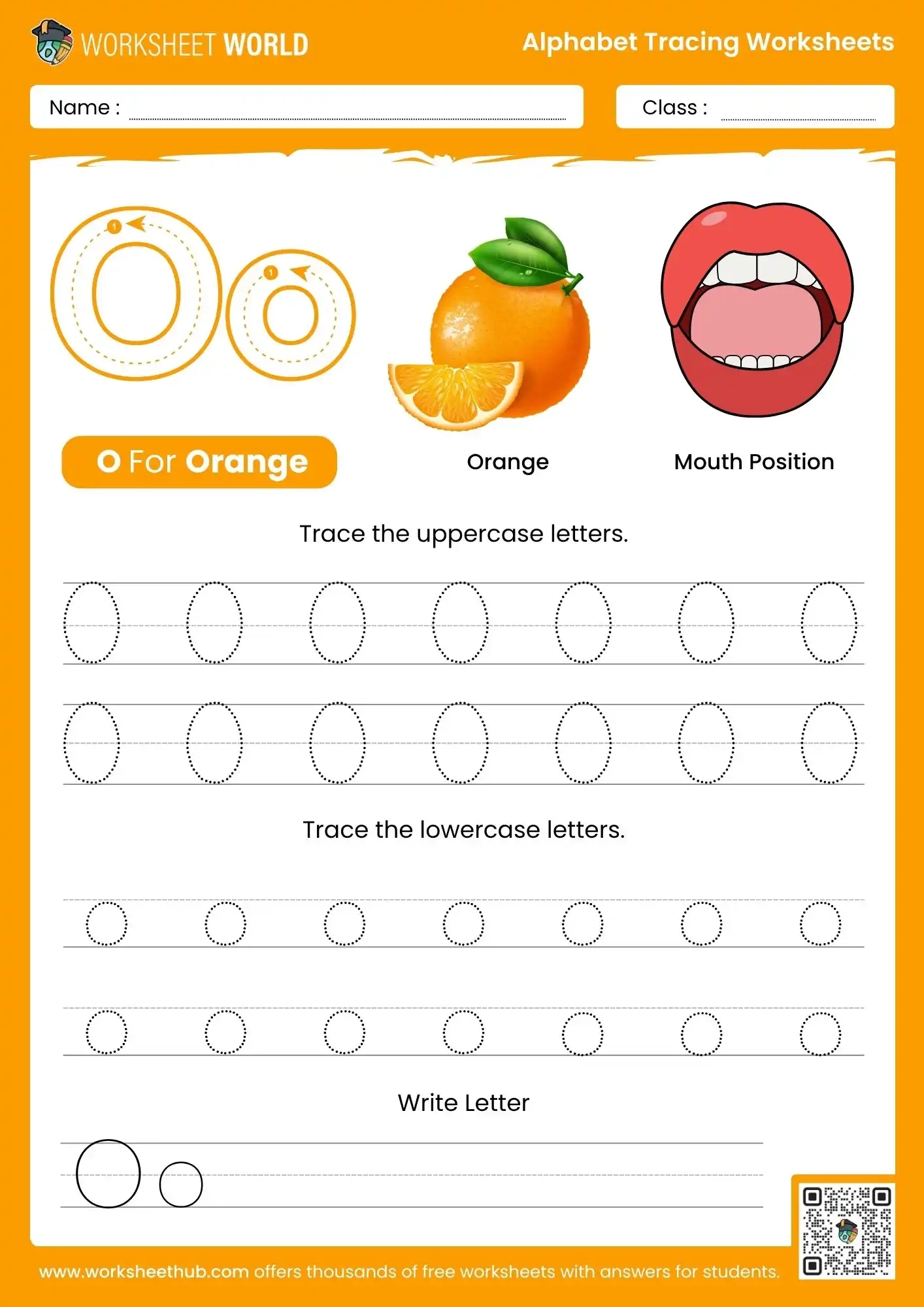 Letter O Tracing Worksheets Pdf