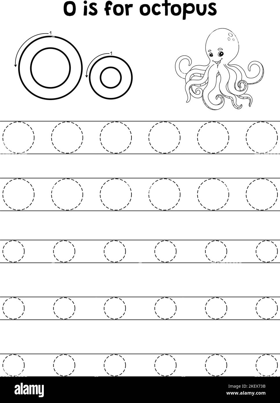 Letter O Tracing Cut Out Stock Images amp Pictures Alamy