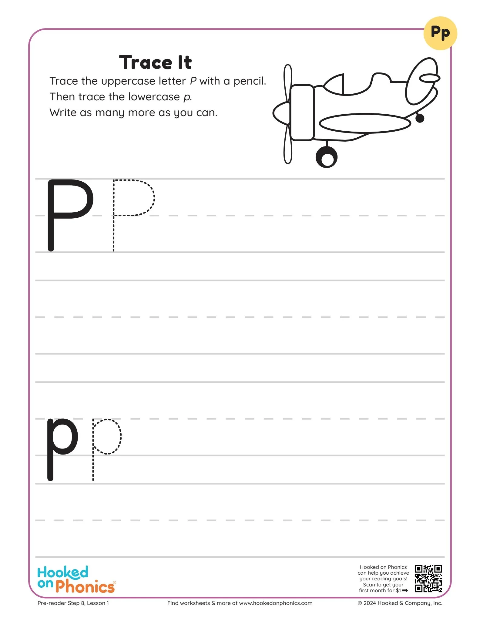 Letter P Trace It Worksheet Hooked On Phonics Letter P Trace It Worksheet Hooked On Phonics