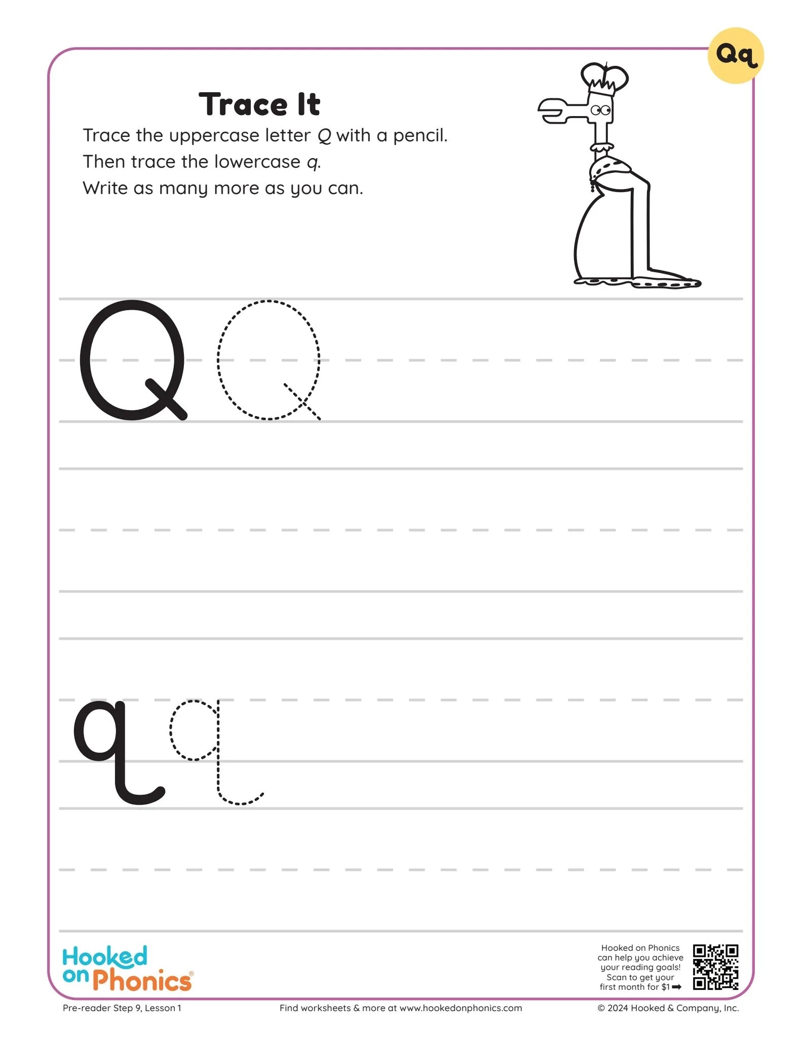 Letter Q Tracing Worksheet