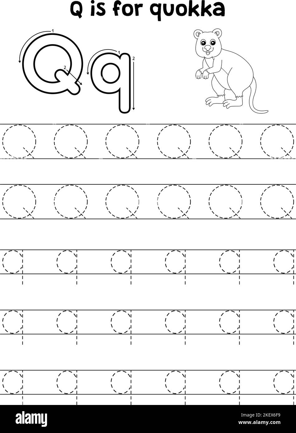Letter Q Tracing Cut Out Stock Images amp Pictures Alamy