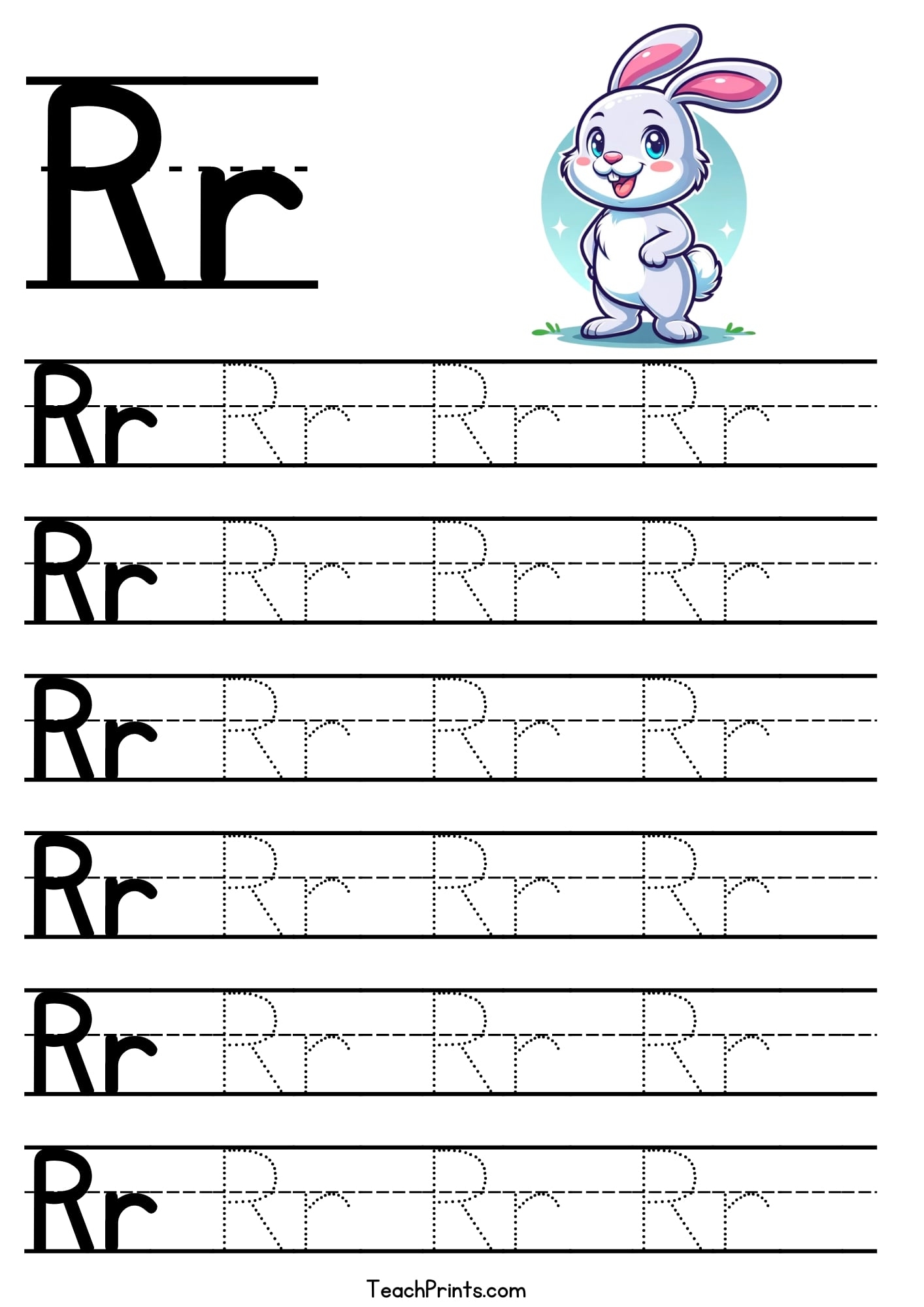 Letter R Tracing Worksheet Free Printables Teach Prints Letter R Tracing Worksheet Free Printables Teach Prints