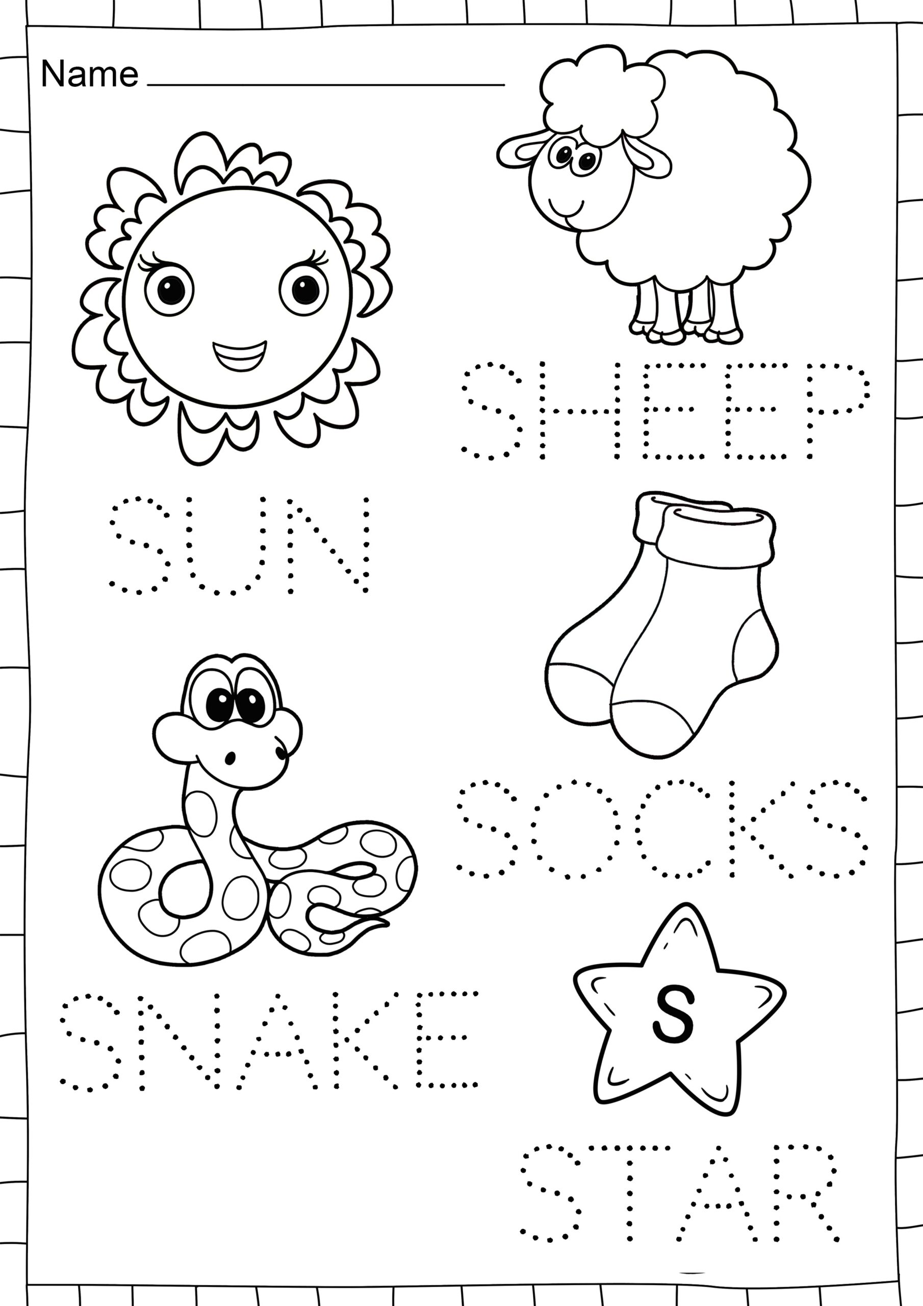Tracing The Letter S Worksheet