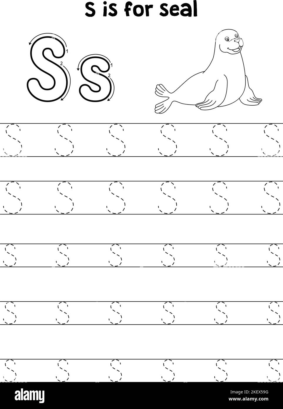 Letter S Tracing Cut Out Stock Images amp Pictures Alamy