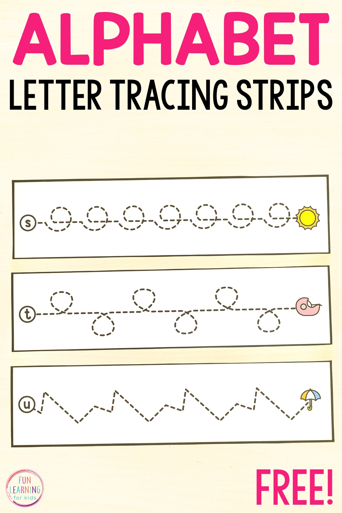 Letter Sounds Fine Motor Tracing Strips
