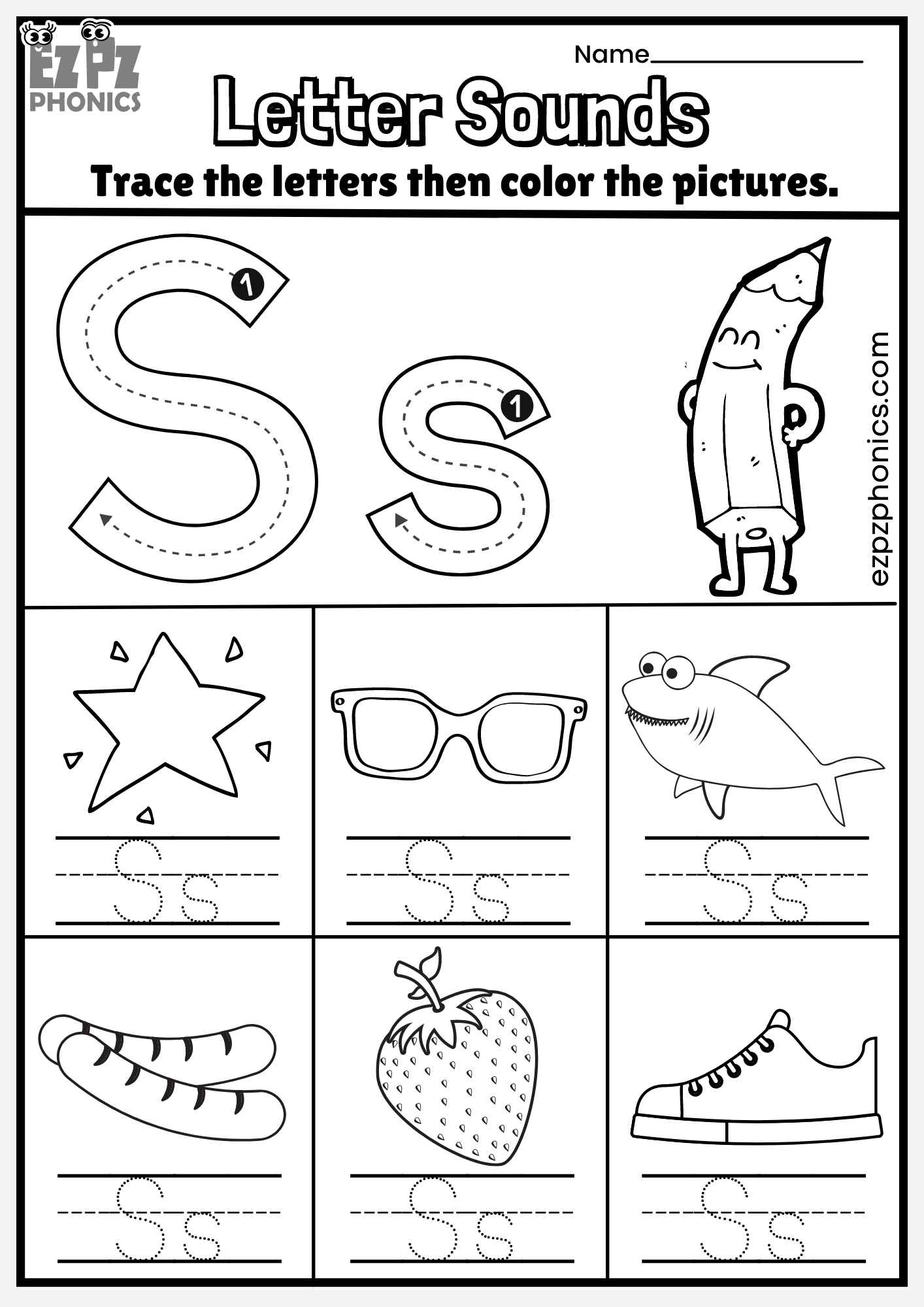 S Tracing Worksheet Pdf