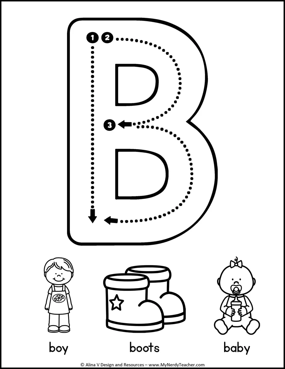 Letter Tracing Cards Beginning Sounds Alphabet Practice My 