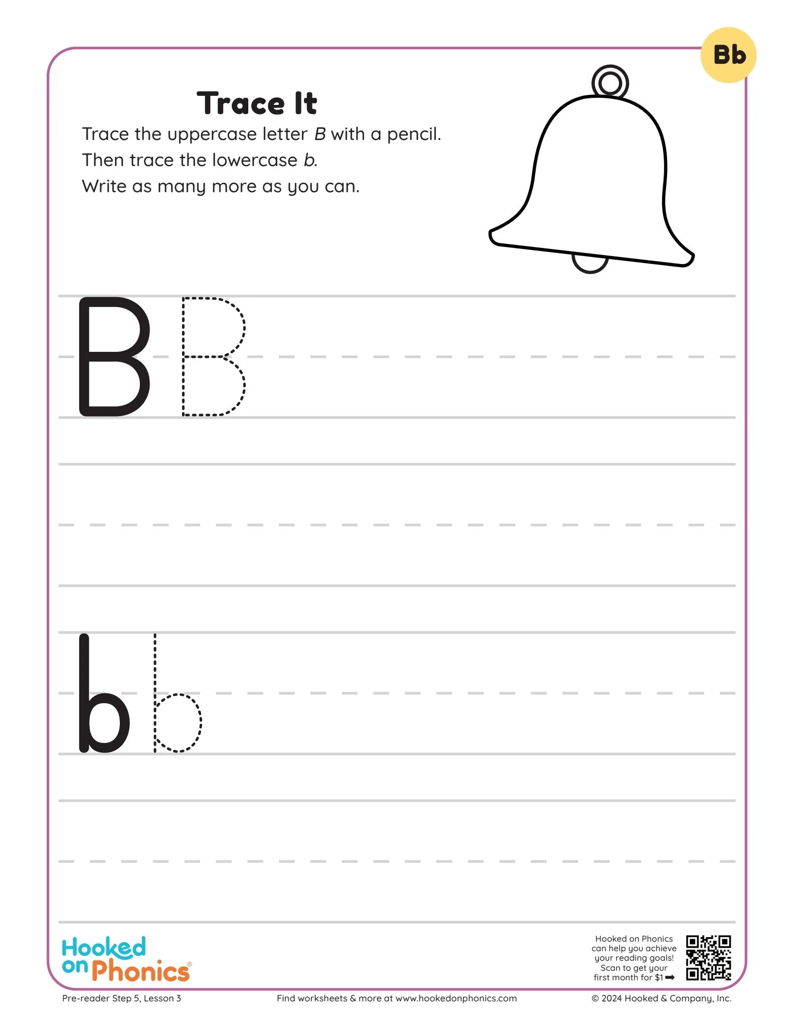 Letter Tracing Hooked On Phonics