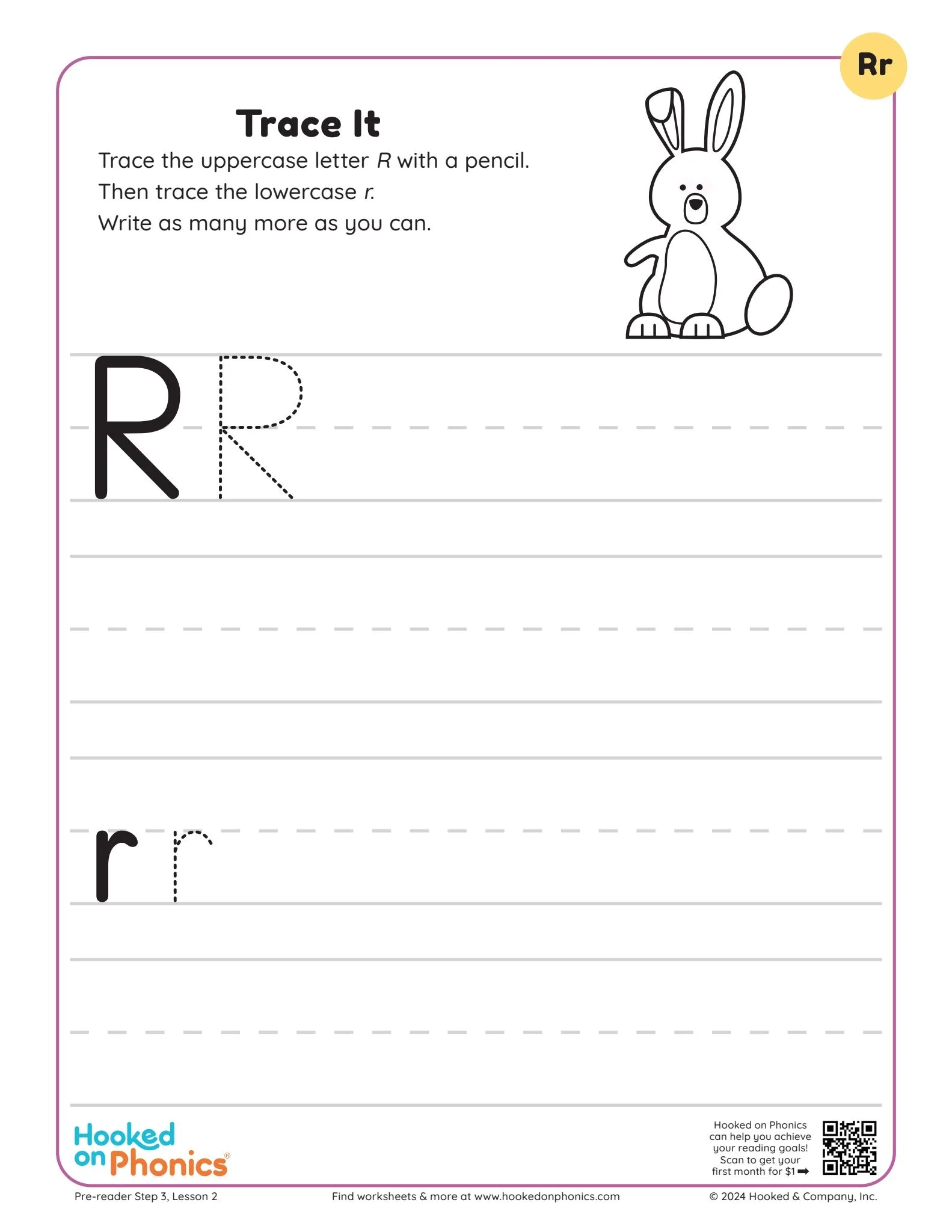 Letter Tracing Hooked On Phonics