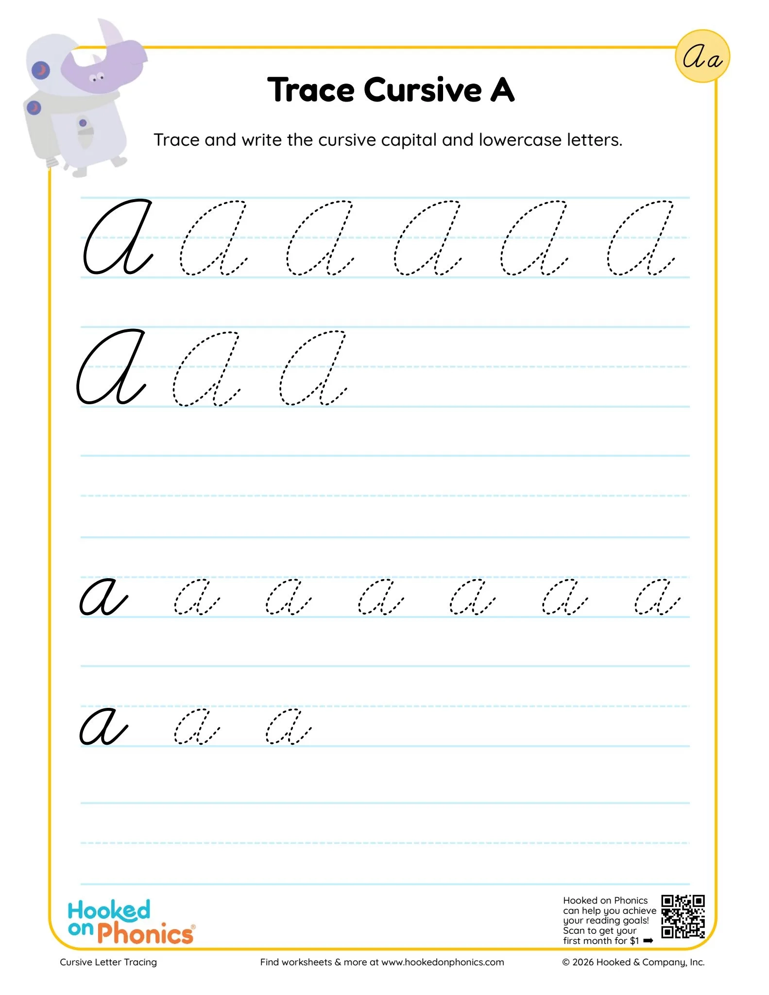 Letter Tracing Hooked On Phonics