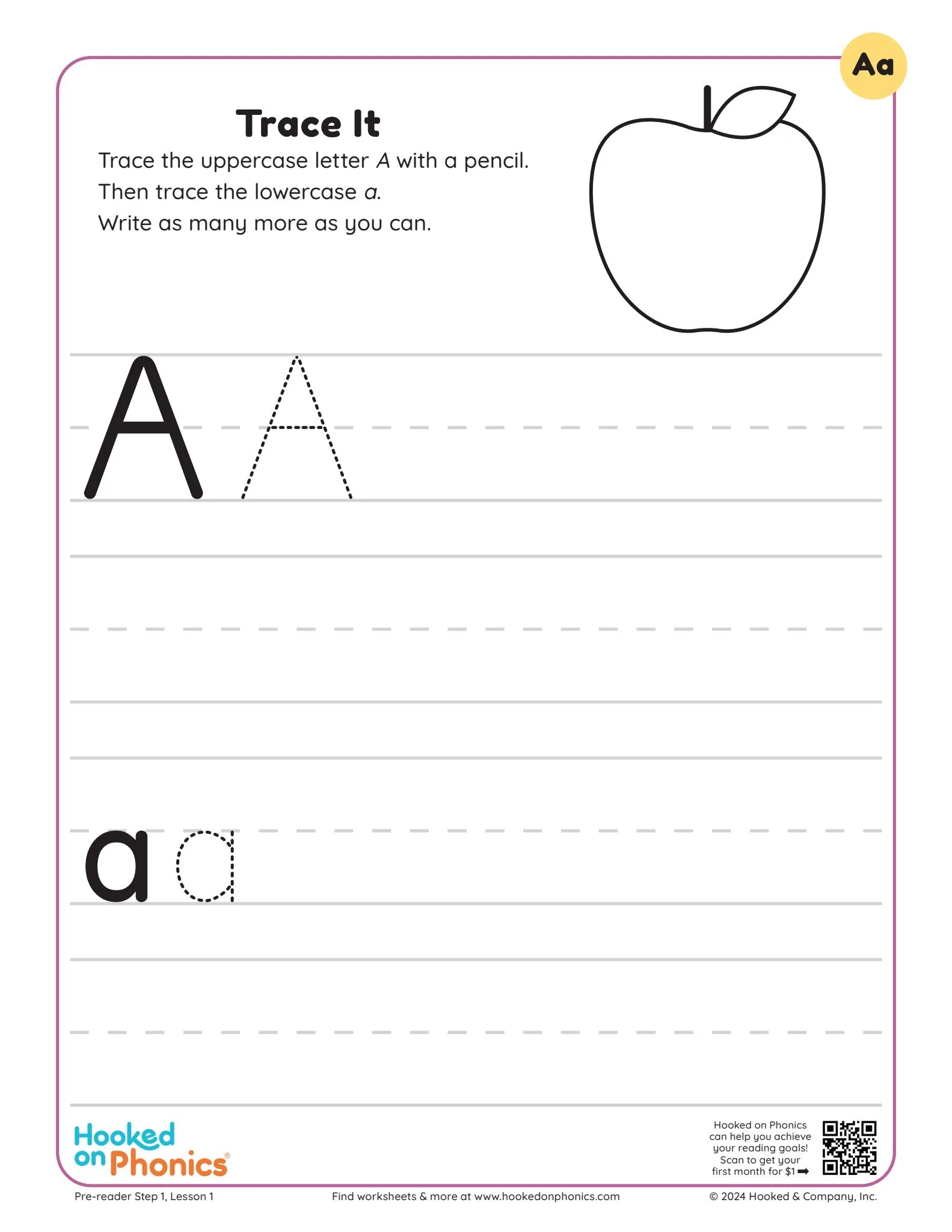 Letter Tracing Hooked On Phonics