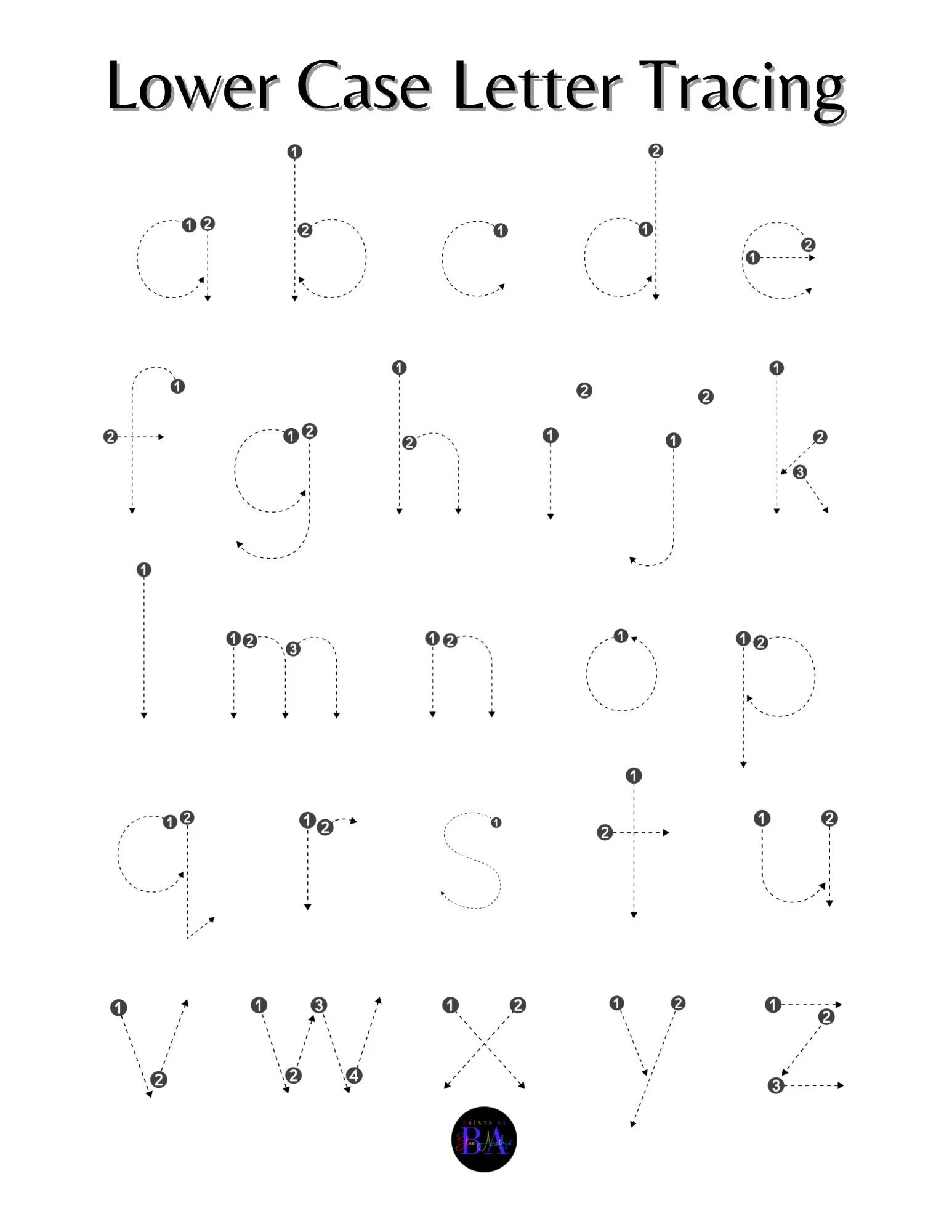 Letter Tracing Lower Case Etsy New Zealand