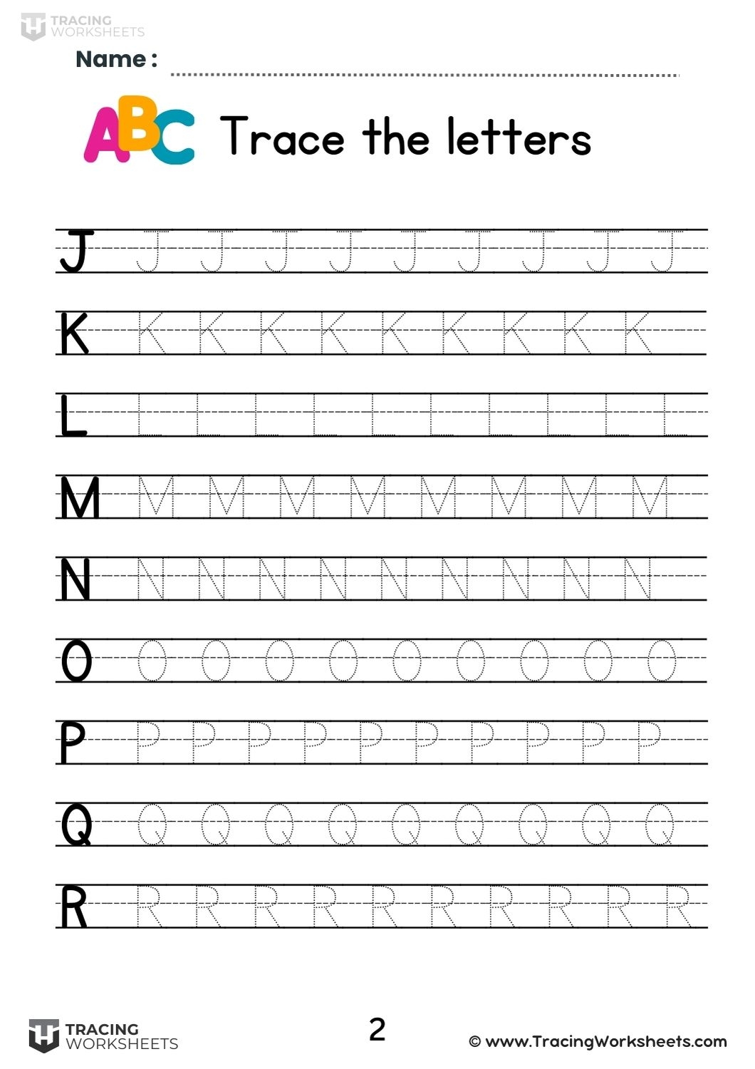 Letter Tracing Worksheets A Z 12 Free Printables