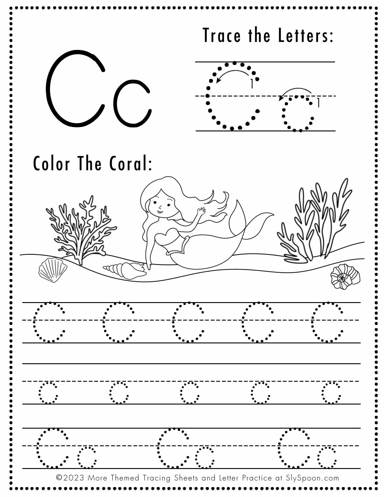 Letter C Tracing Worksheets For Kindergarten Letter C Tracing Worksheets For Kindergarten