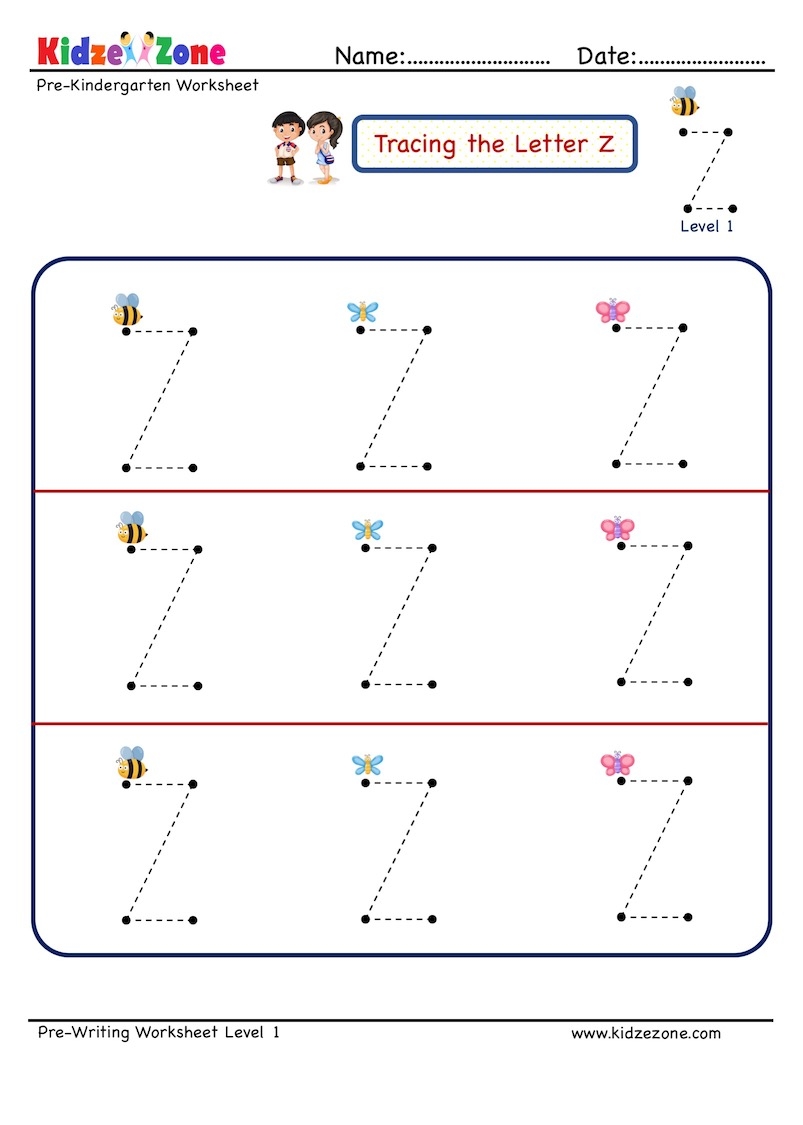 Letter Z Tracing Worksheet