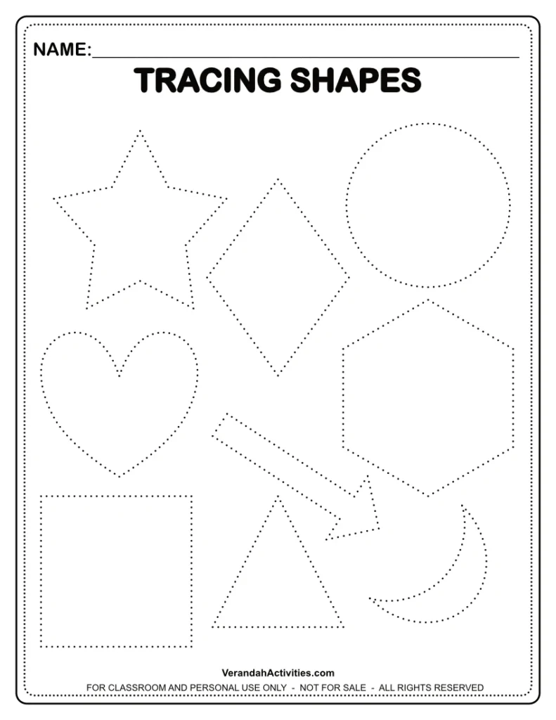 Free Fine Motor Tracing Sheets