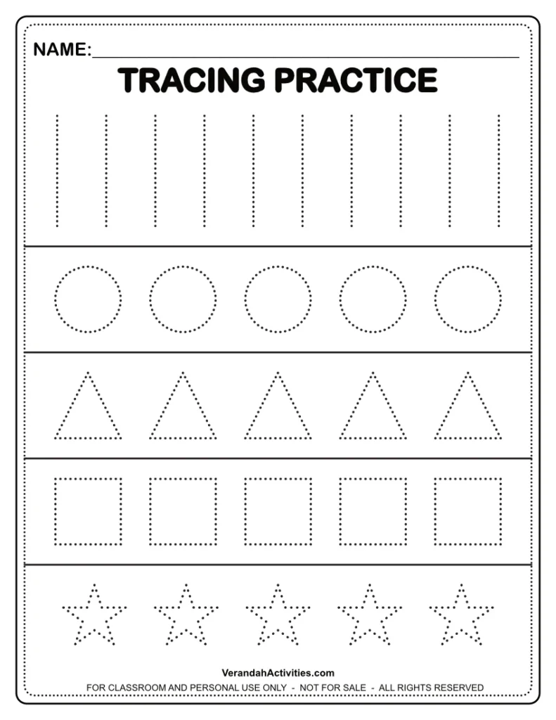 Line Tracing Sheets Verandah Activities Kids Activity Blog 