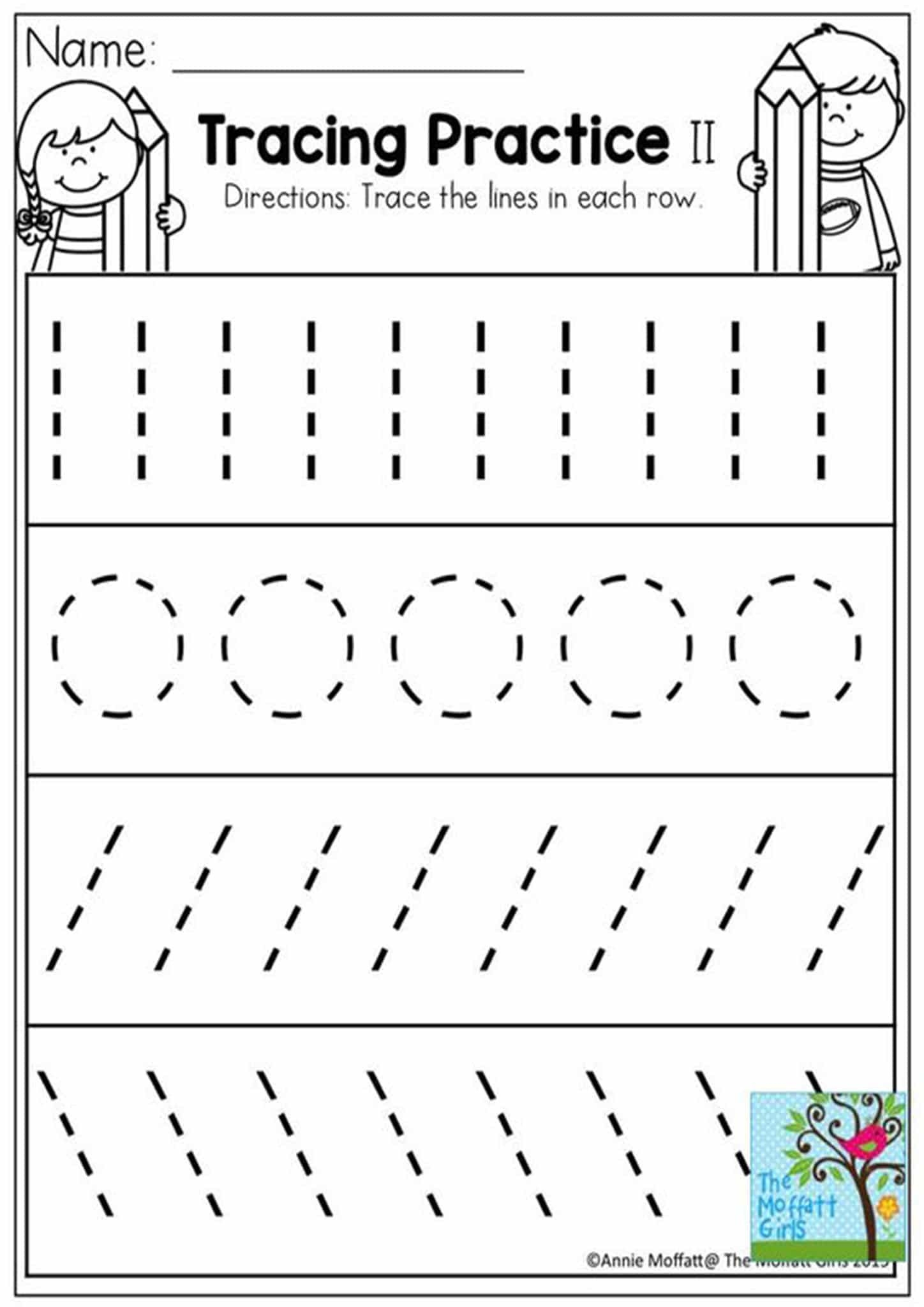 Tracing Lines Preschool Printables