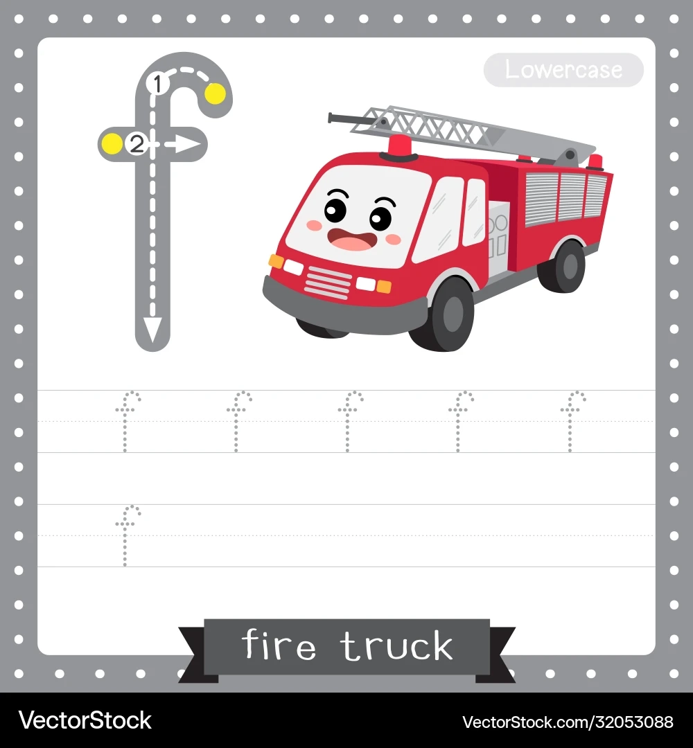 Fire Truck Tracing Worksheet