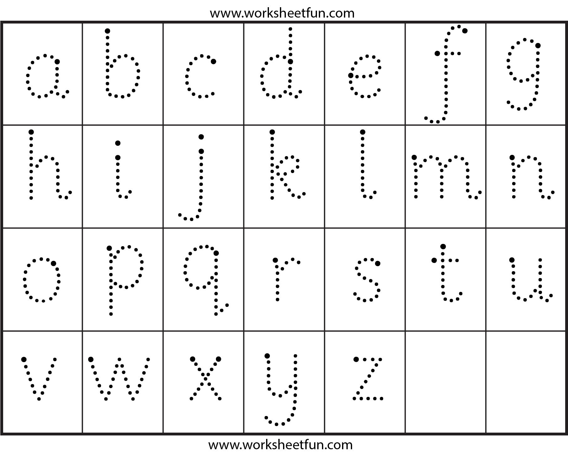 Lowercase Letter Tracing 1 Worksheet FREE Printable Worksheets