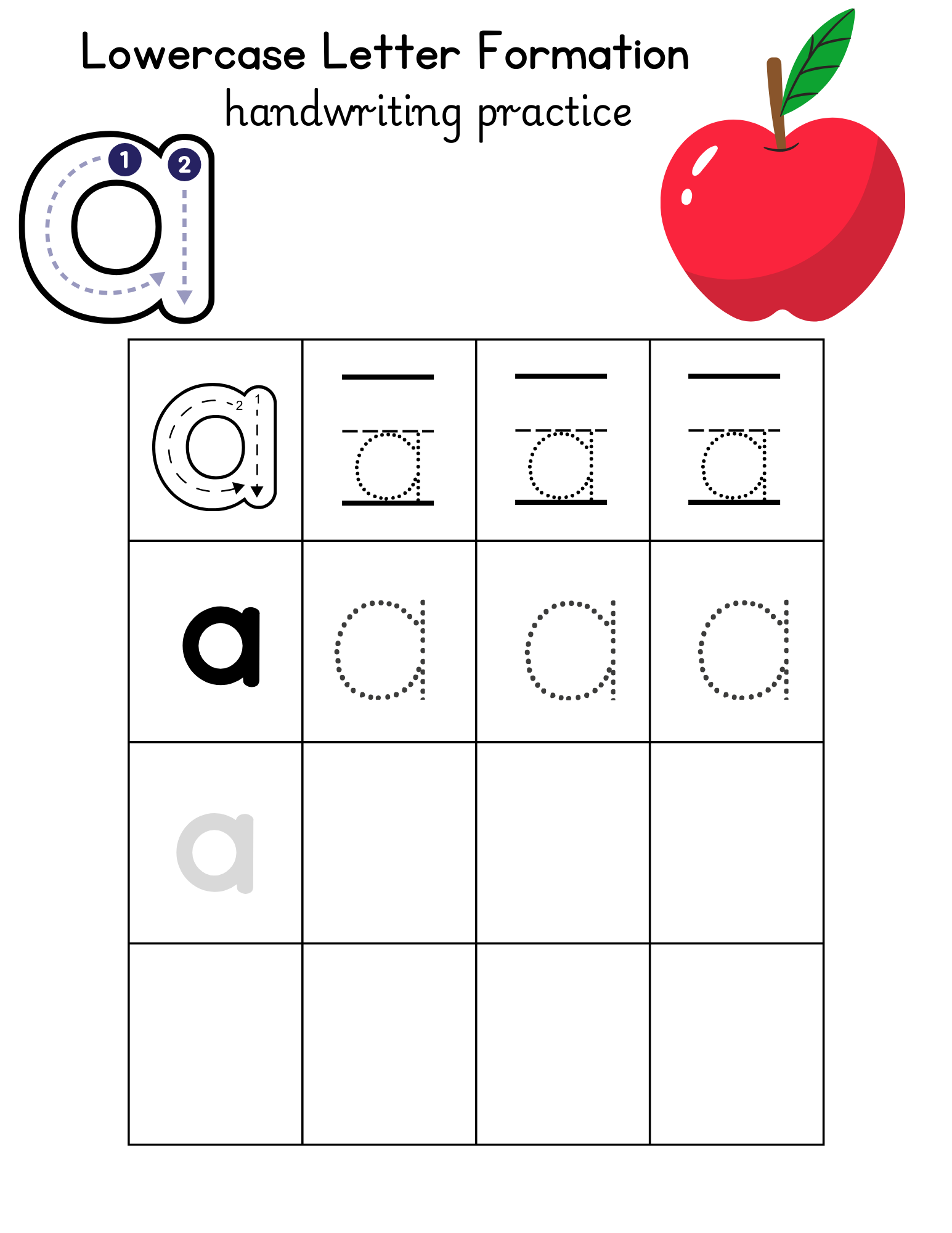 Lowercase Letter Tracing Worksheets Free Preschool Printables 