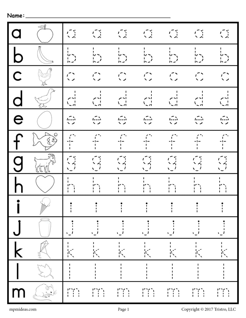Abc Worksheet Tracing