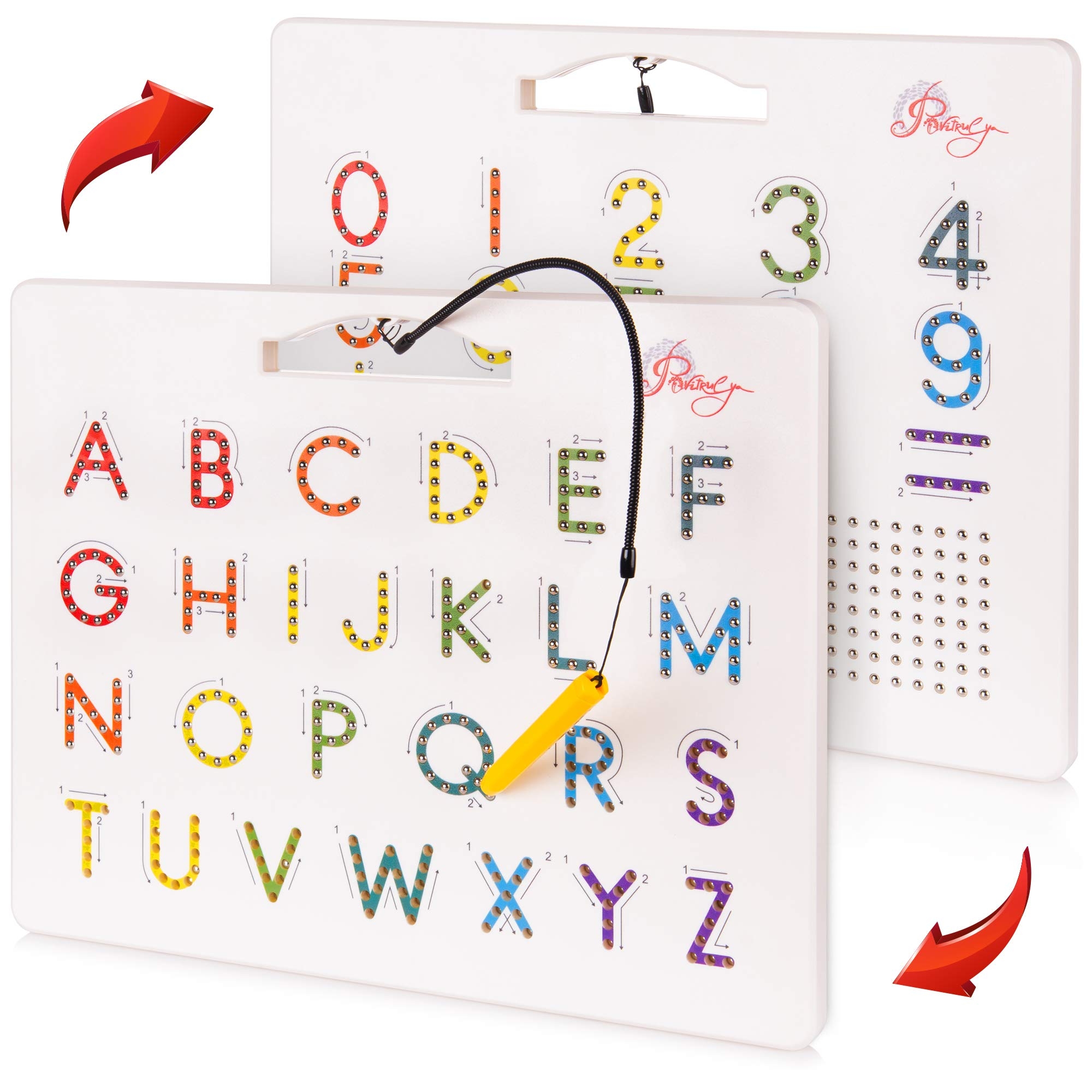 Magnetic Alphabet Tracing Board Double Sided Letters amp Numbers 