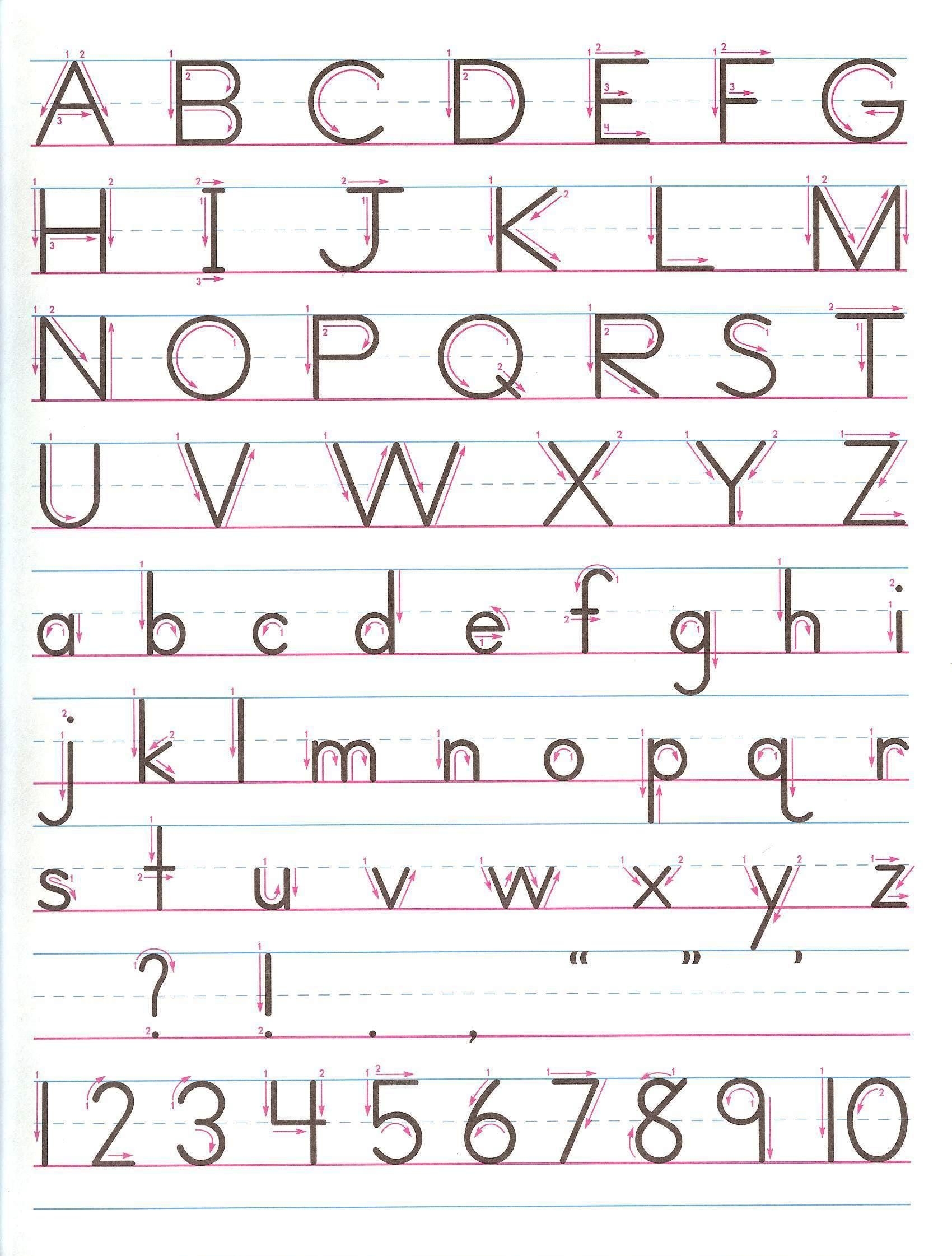 Manuscript Alphabet Chart 10 Free PDF Printables Printablee