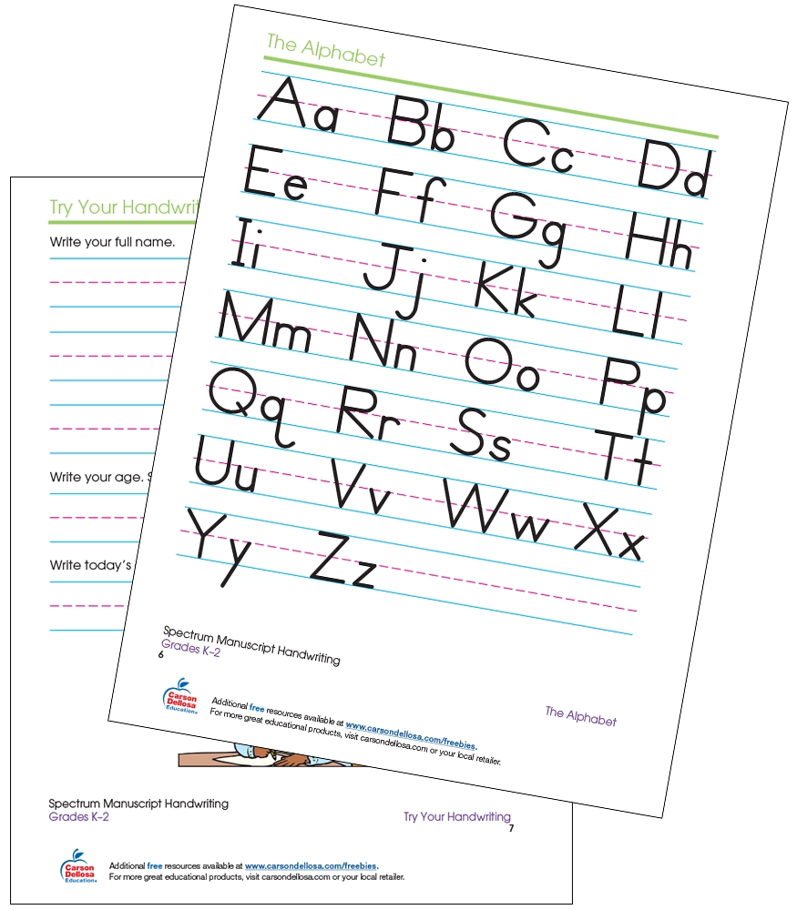 Manuscript Tracing Worksheets