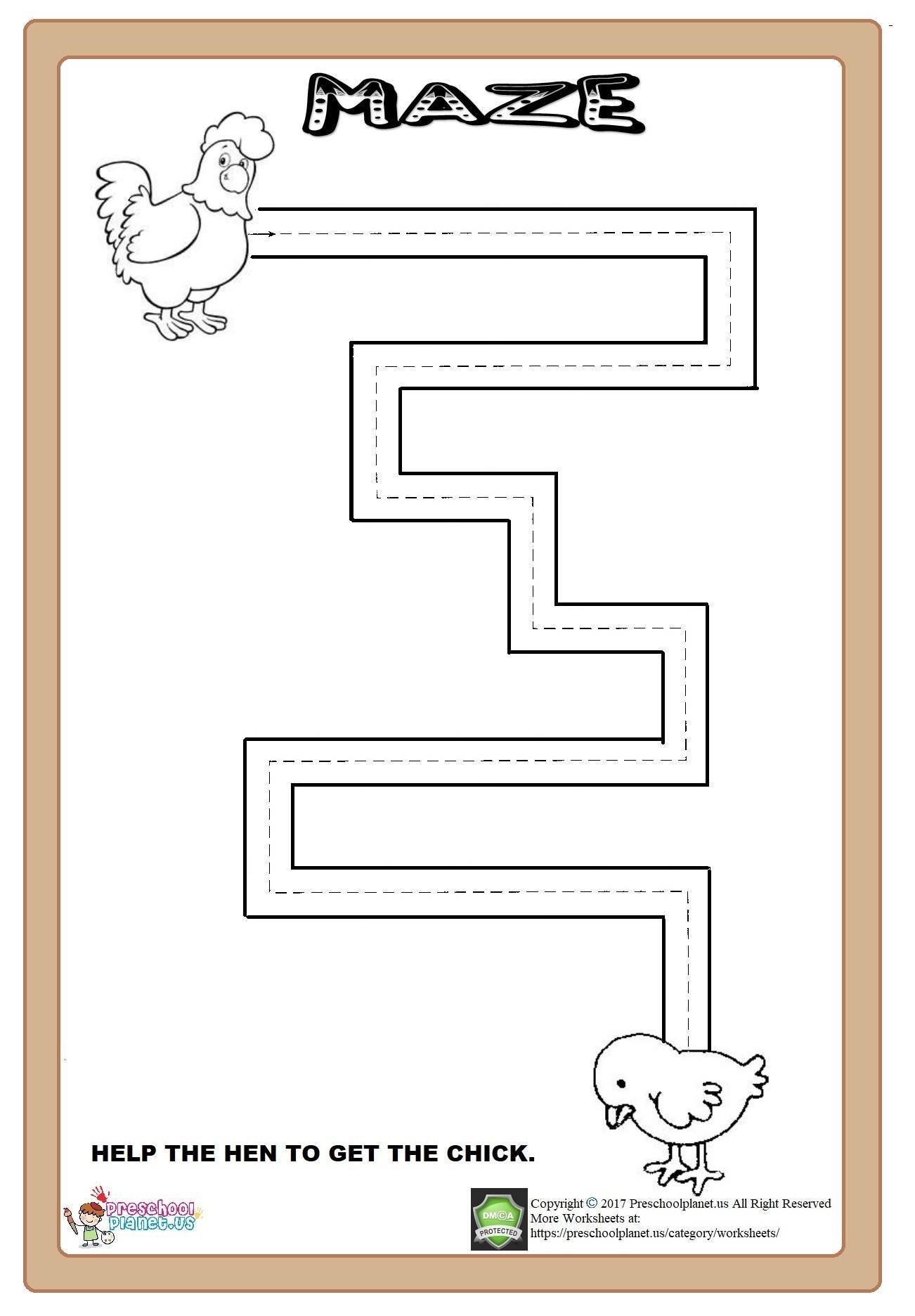 Maze Worksheet